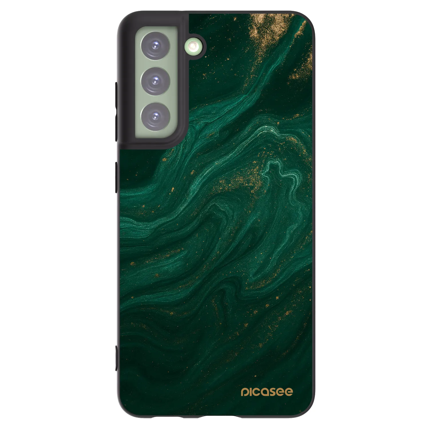 Picasee Μαύρη θήκη σιλικόνης για Samsung Galaxy S21 FE 5G - Green