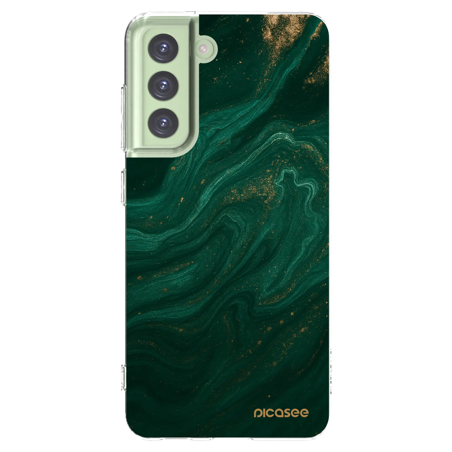 Picasee διαφανής θήκη σιλικόνης Samsung Galaxy S21 FE 5G - Green