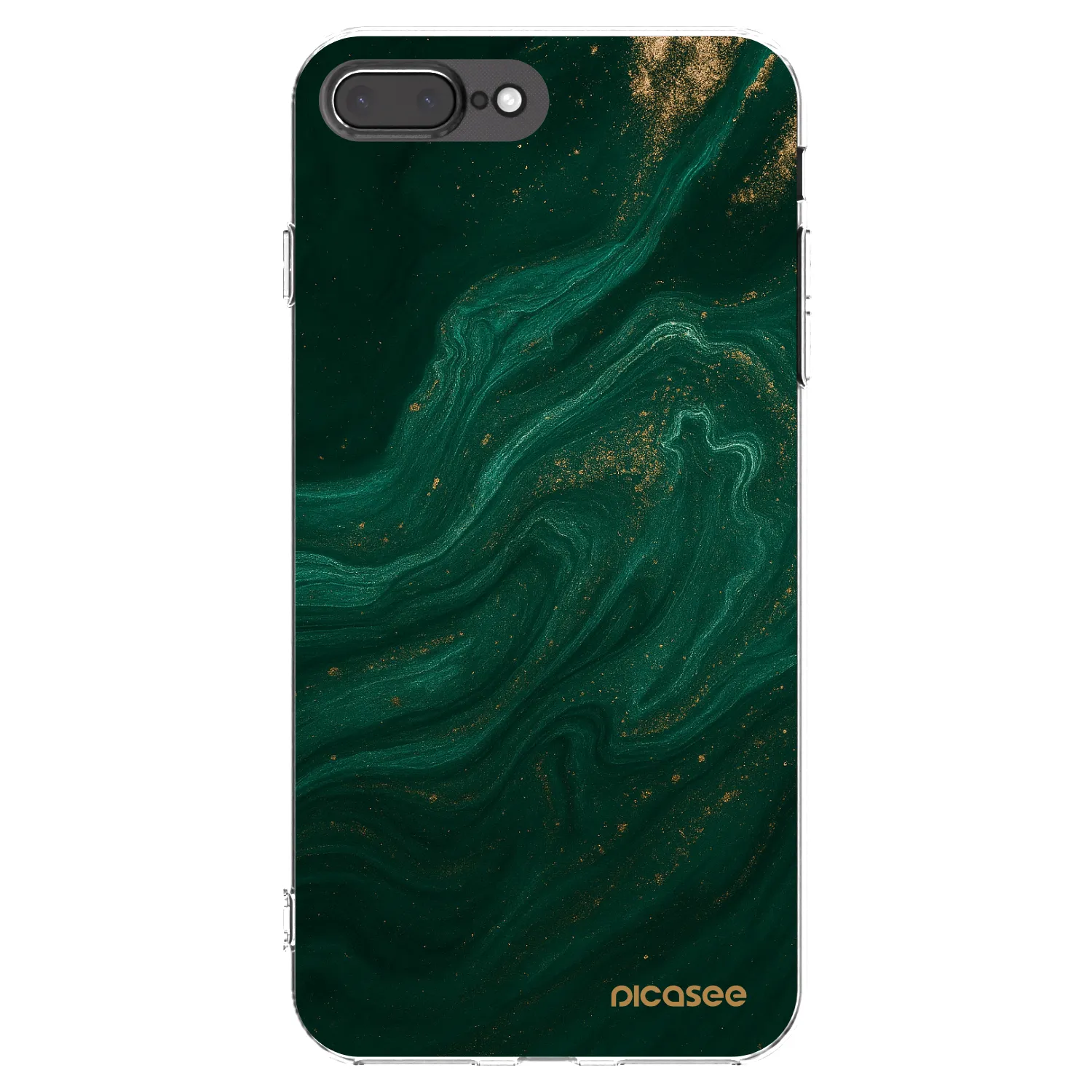 Picasee διαφανής θήκη σιλικόνης Apple iPhone 7 Plus - Green