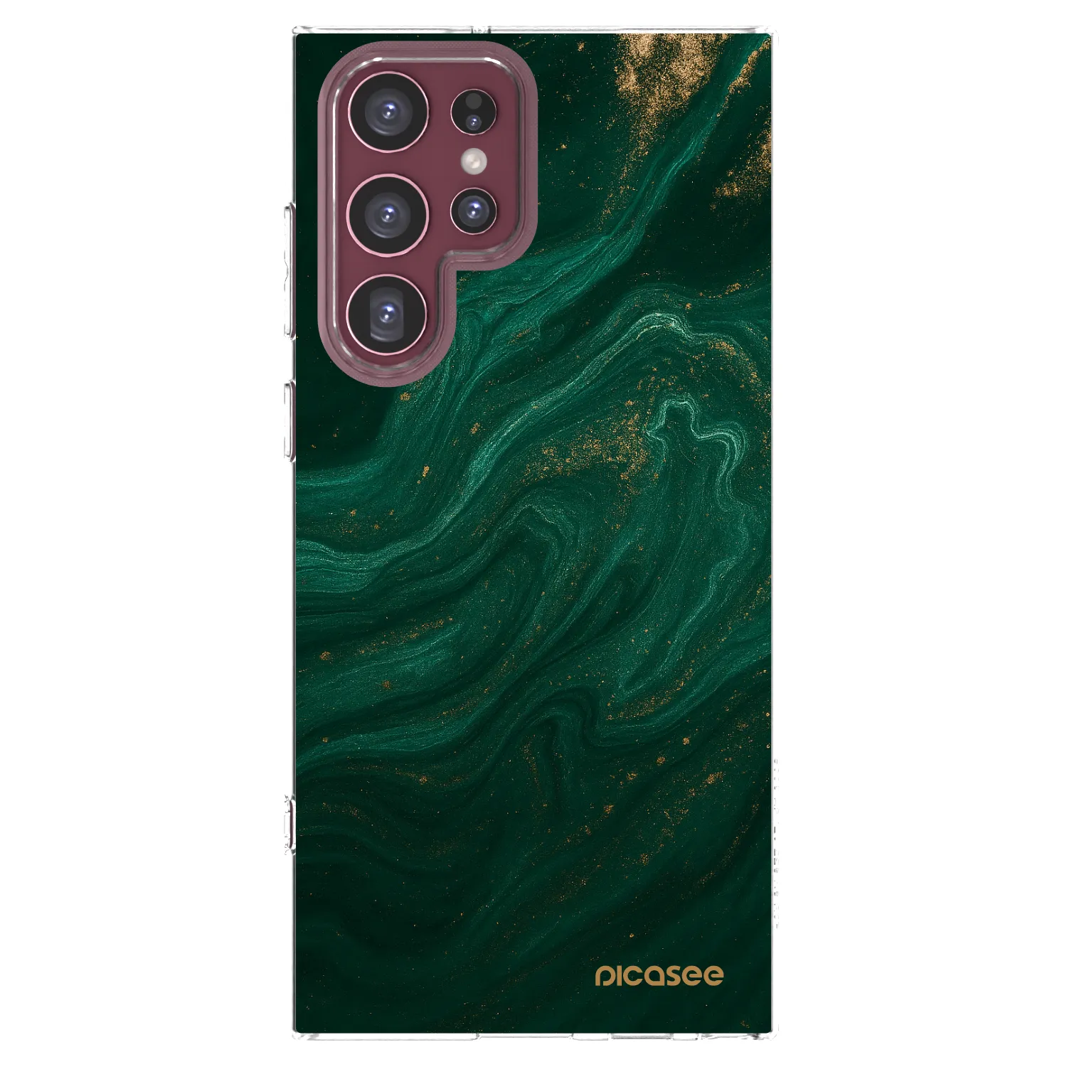 Picasee διαφανής θήκη σιλικόνης Samsung Galaxy S22 Ultra 5G - Green
