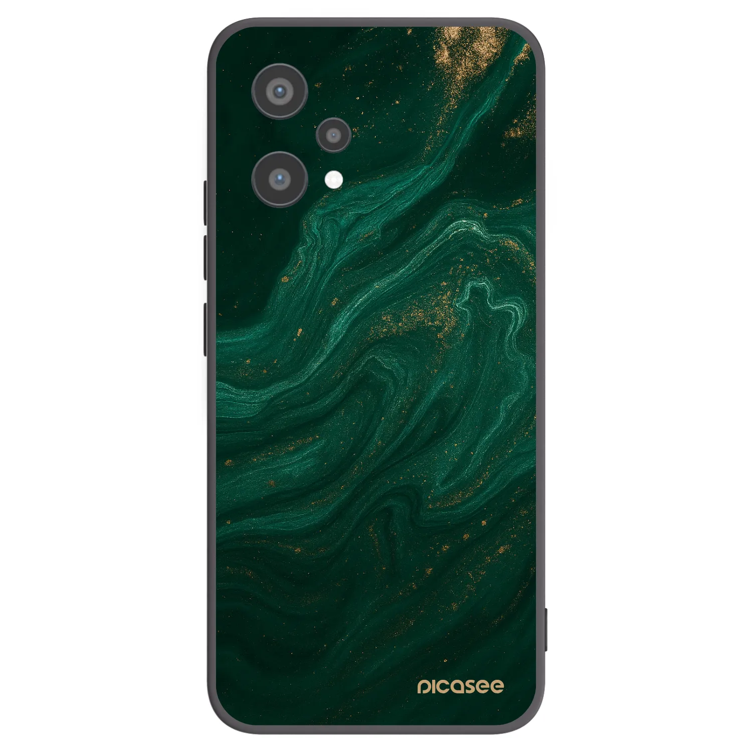 Picasee Μαύρη θήκη σιλικόνης για Realme 9 Pro 5G - Green