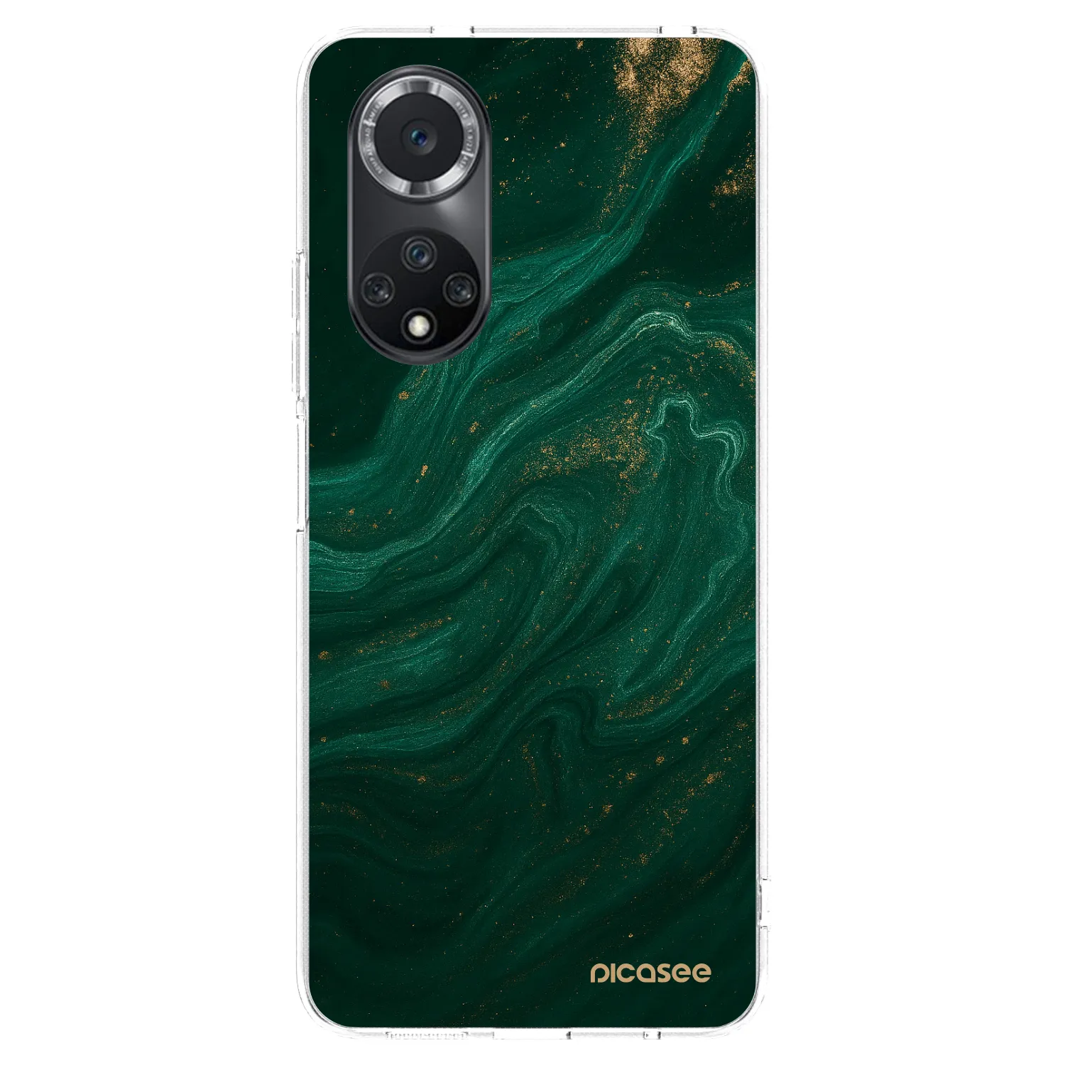 Picasee διαφανής θήκη σιλικόνης Huawei Nova 9 SE - Green