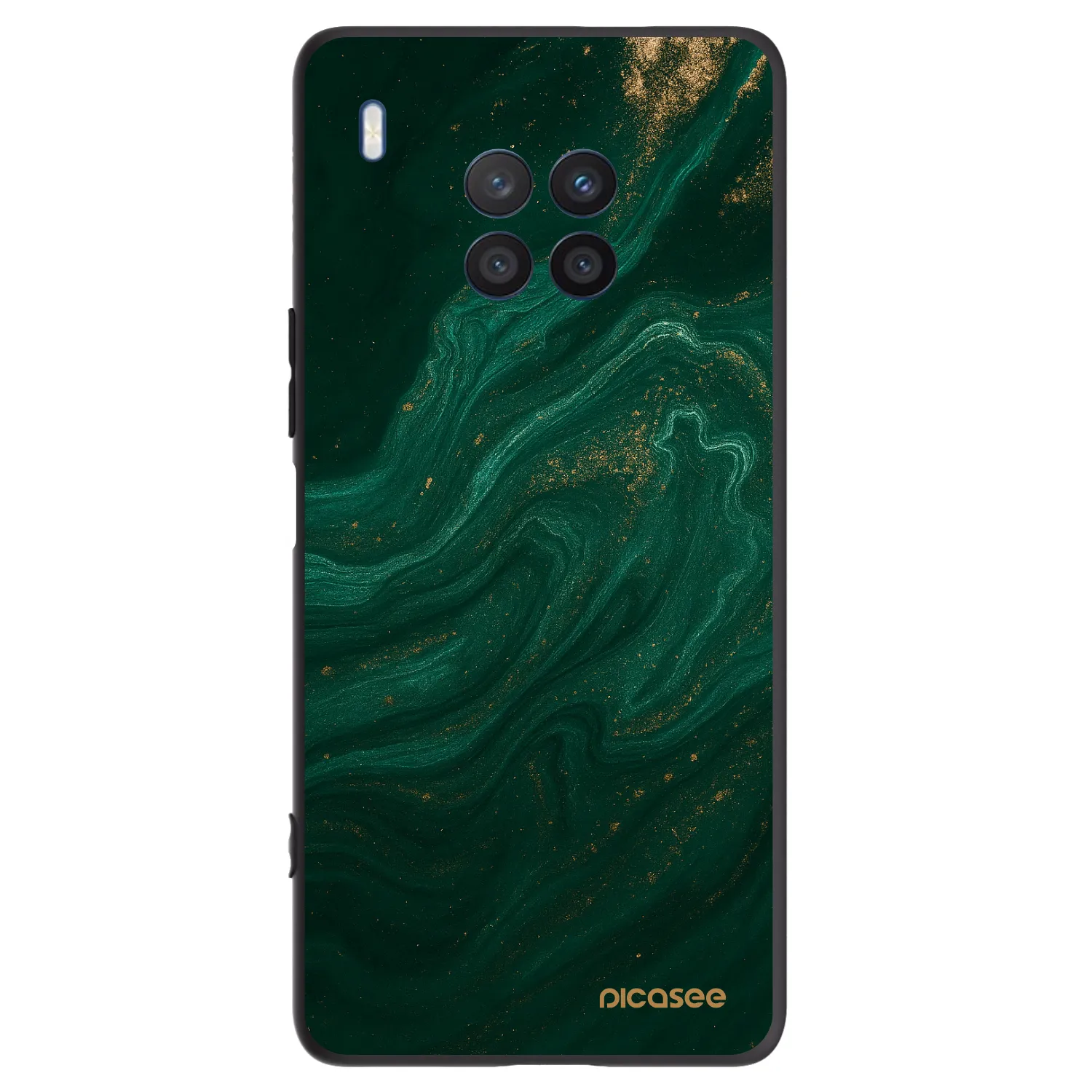 Picasee Μαύρη θήκη σιλικόνης για Honor 50 Lite - Green