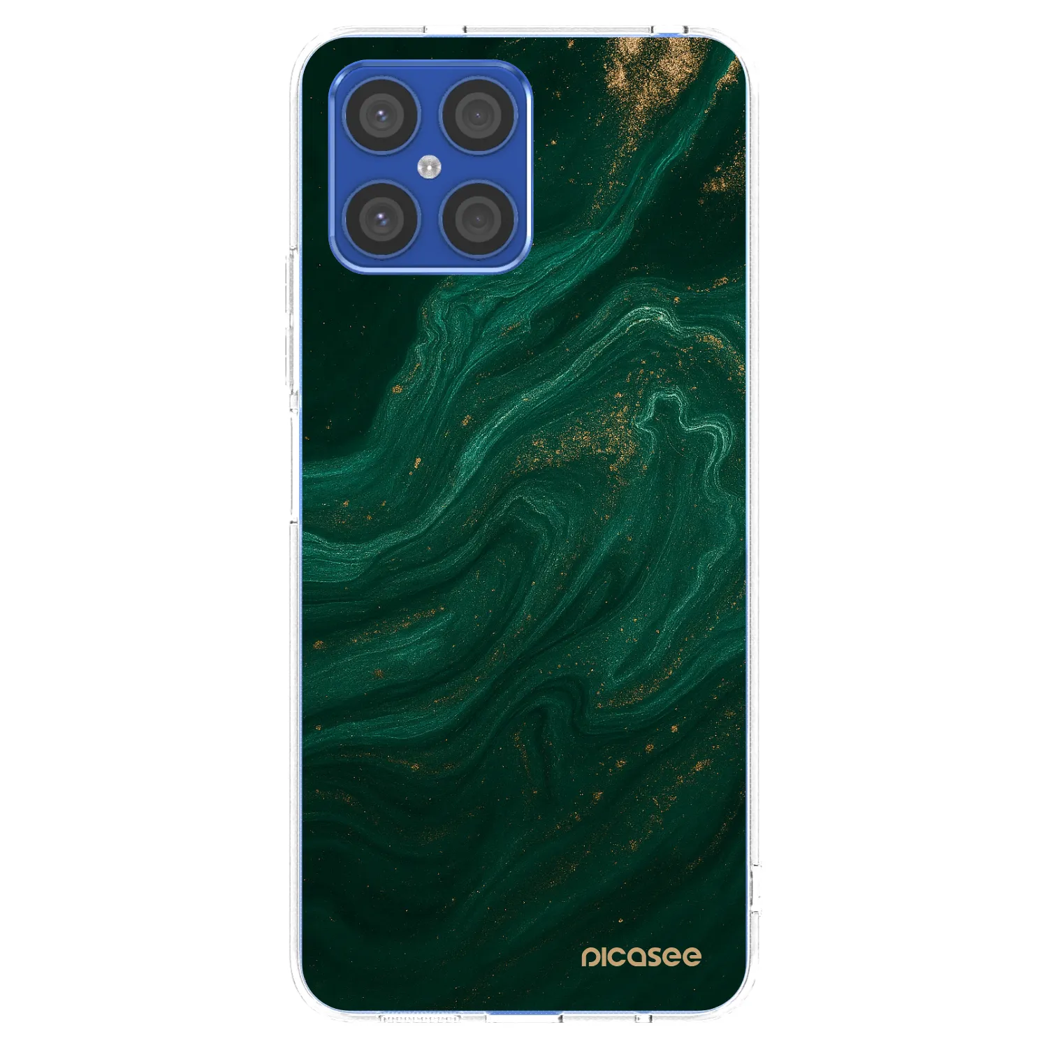 Picasee διαφανής θήκη σιλικόνης Honor X8 4G - Green