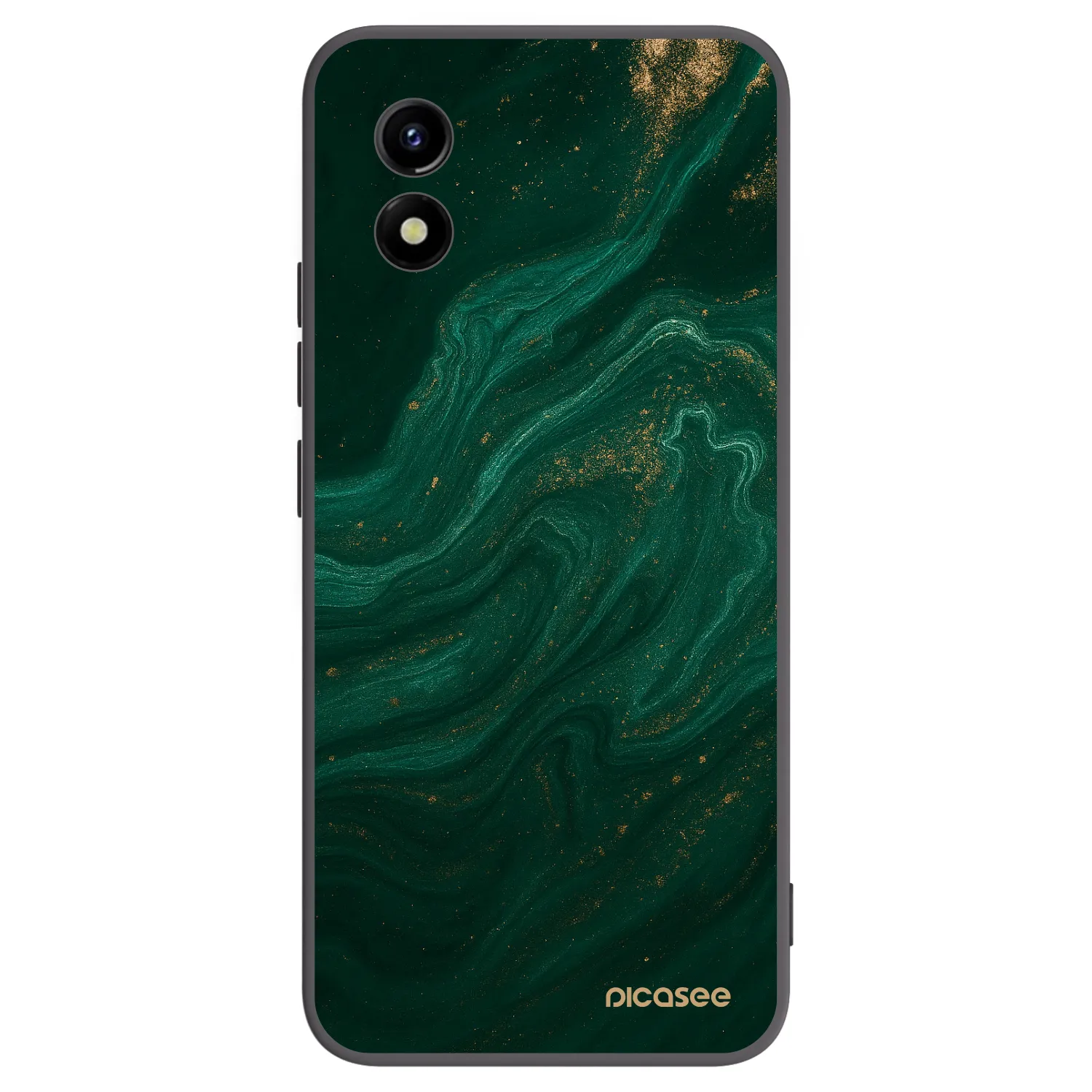 Picasee Μαύρη θήκη σιλικόνης για Vivo Y01 - Green