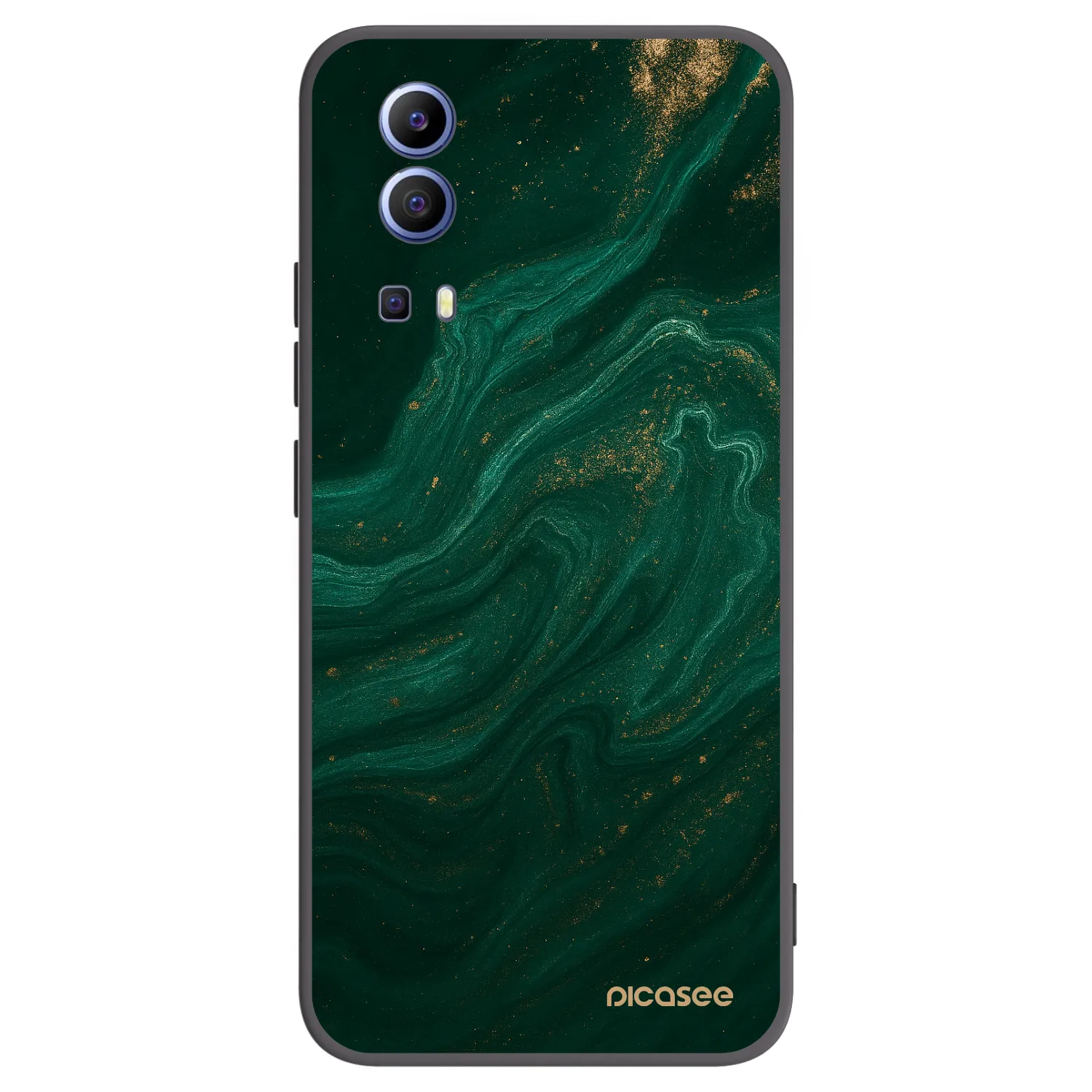 Picasee Μαύρη θήκη σιλικόνης για Vivo Y52 5G - Green