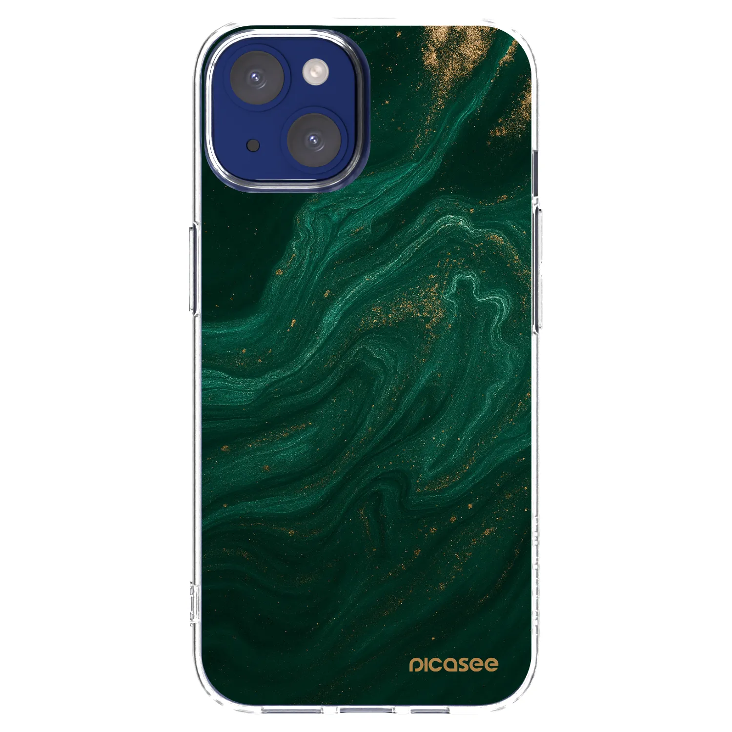 Picasee διαφανής θήκη σιλικόνης Apple iPhone 14 - Green