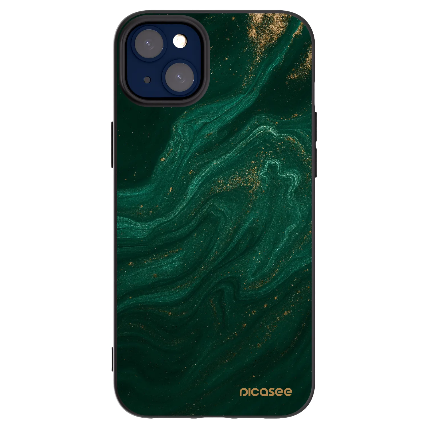 Picasee Μαύρη θήκη σιλικόνης για Apple iPhone 14 Plus - Green