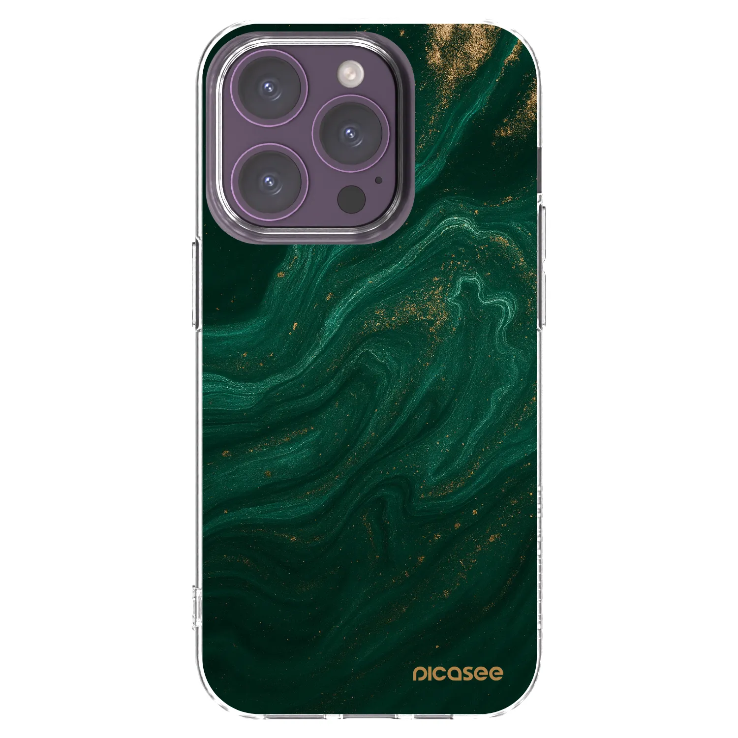 Picasee διαφανής θήκη σιλικόνης Apple iPhone 14 Pro - Green