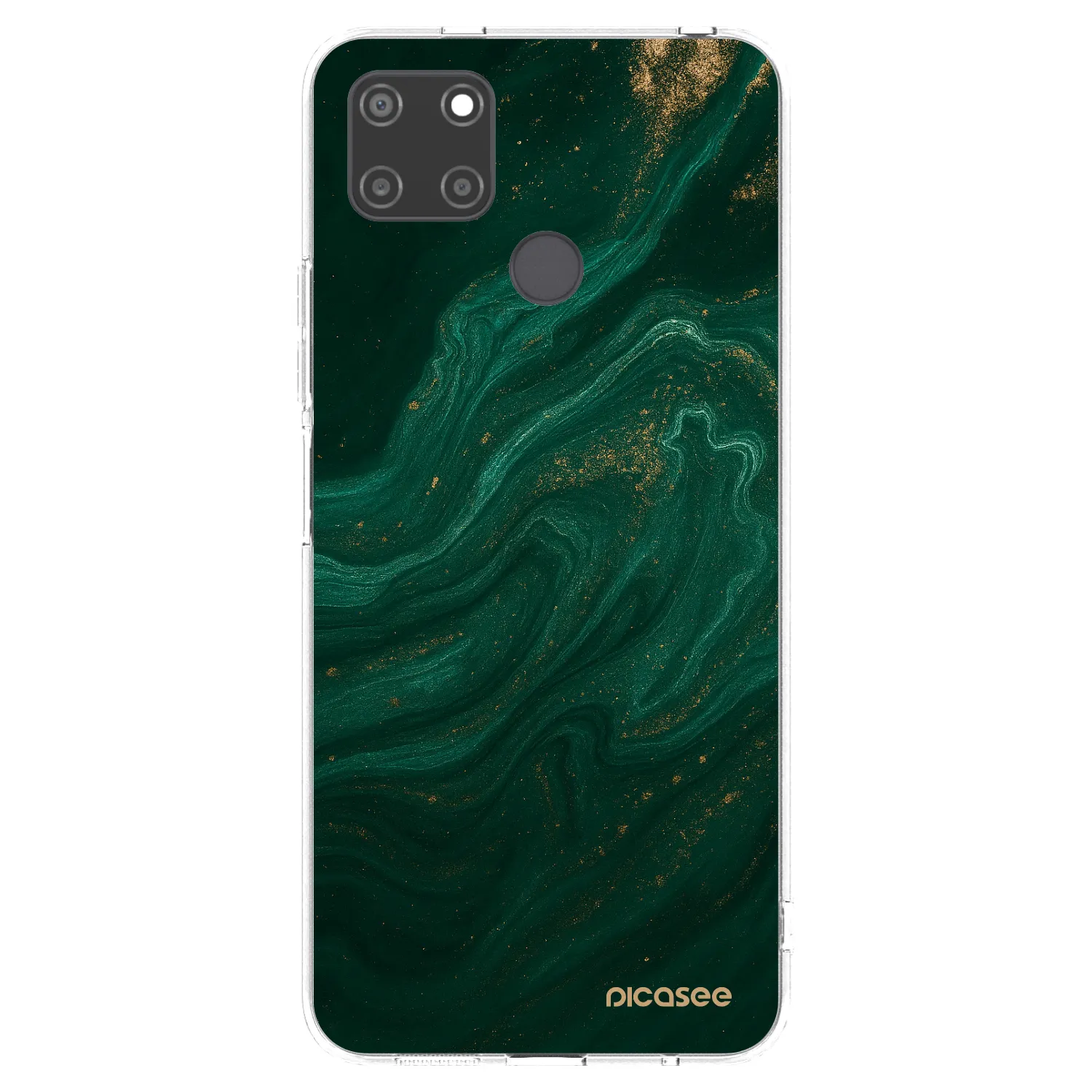Picasee διαφανής θήκη σιλικόνης Realme C21Y - Green