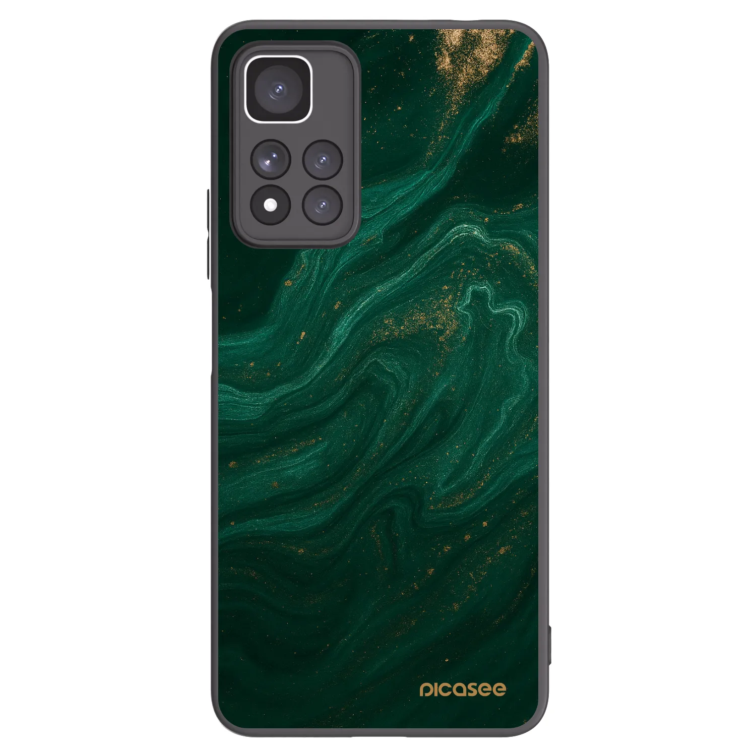 Picasee Μαύρη θήκη σιλικόνης για Xiaomi Redmi Note 11 Pro+ 5G - Green
