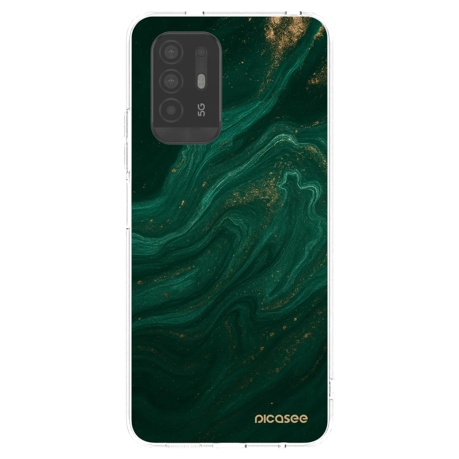 Picasee διαφανής θήκη σιλικόνης OPPO A94 5G - Green