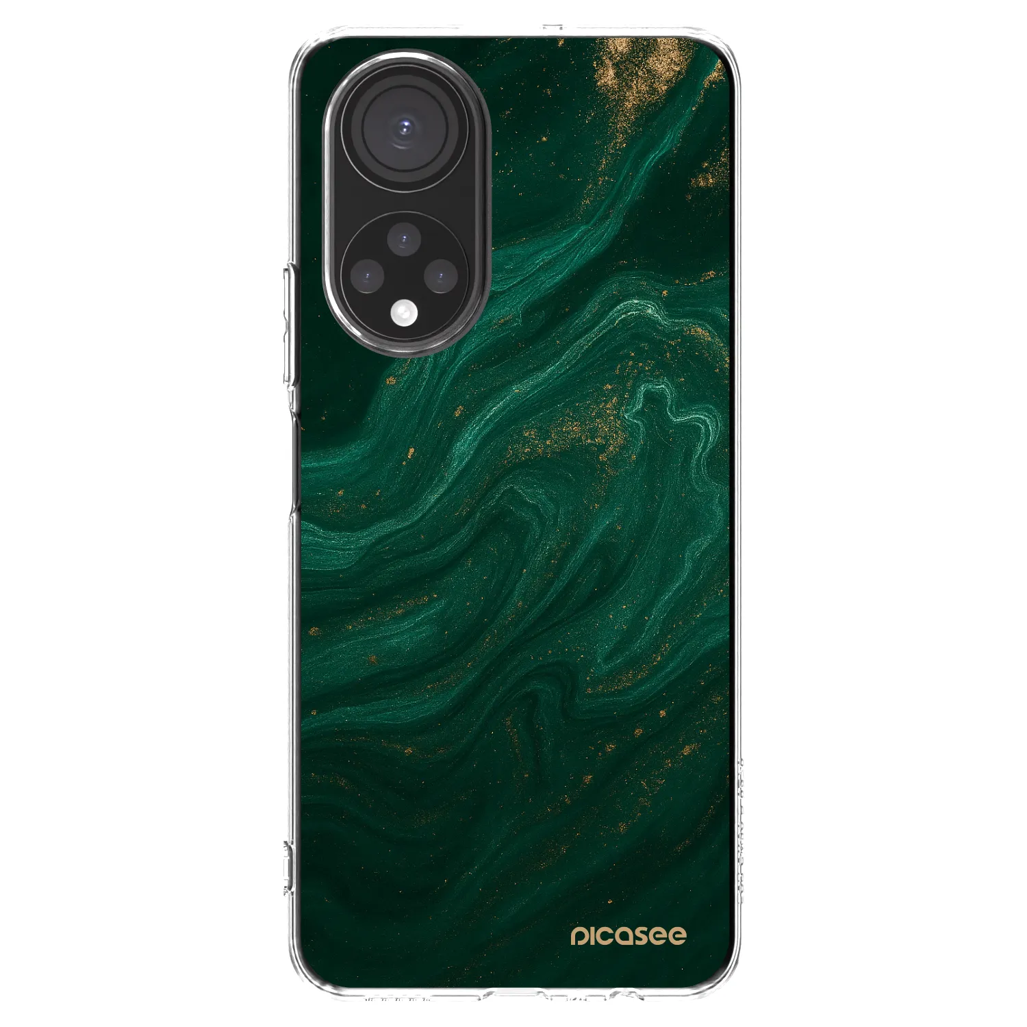 Picasee διαφανής θήκη σιλικόνης Honor X7 - Green