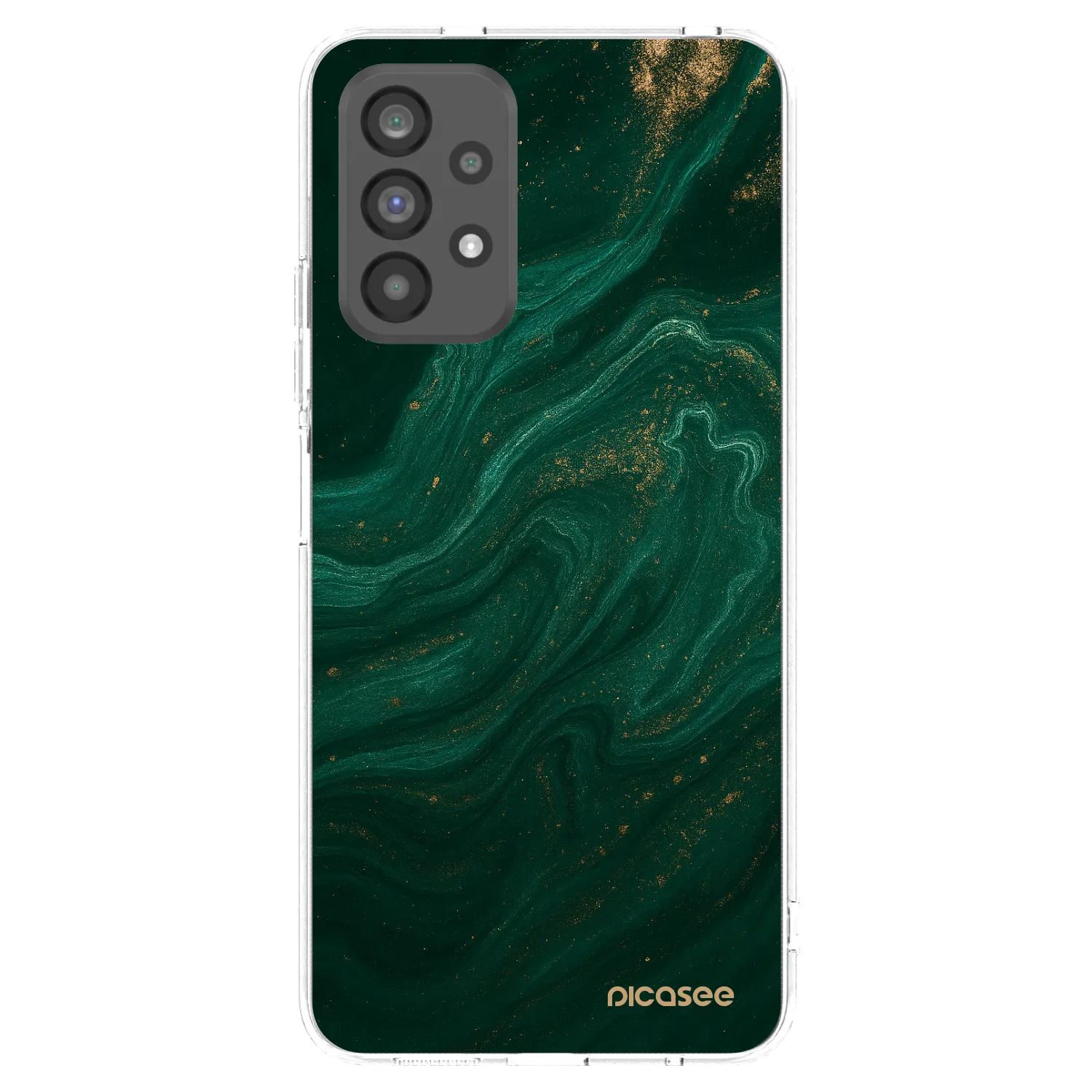 Picasee διαφανής θήκη σιλικόνης Samsung Galaxy A73 5G - Green