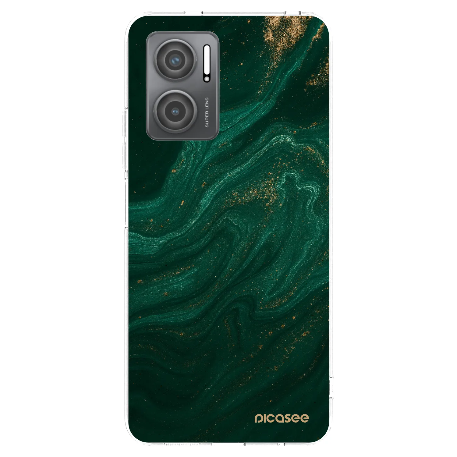 Picasee διαφανής θήκη σιλικόνης Xiaomi Redmi 10 5G - Green