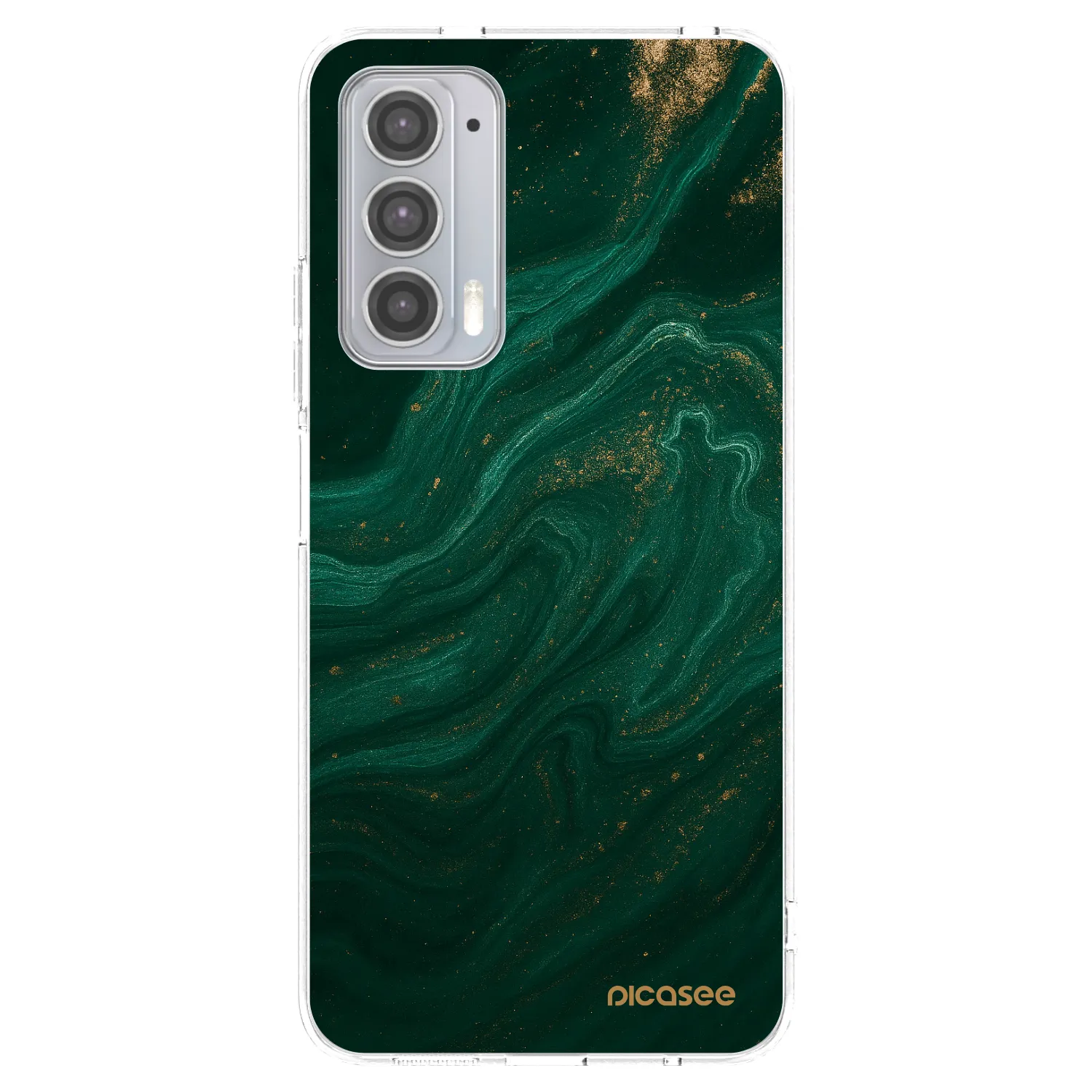Picasee διαφανής θήκη σιλικόνης Motorola Edge 20 - Green