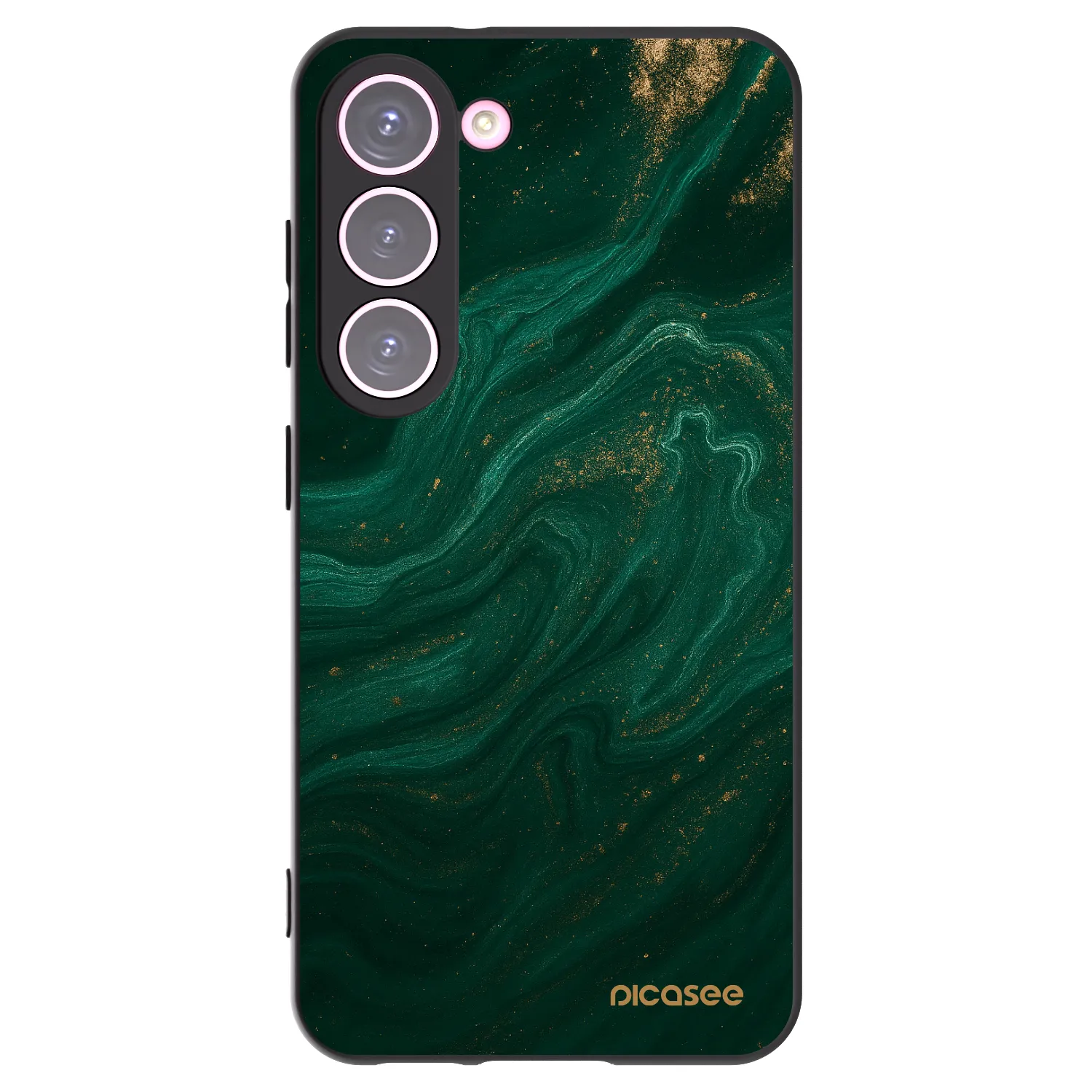 Picasee Μαύρη θήκη σιλικόνης για Samsung Galaxy S23 5G - Green