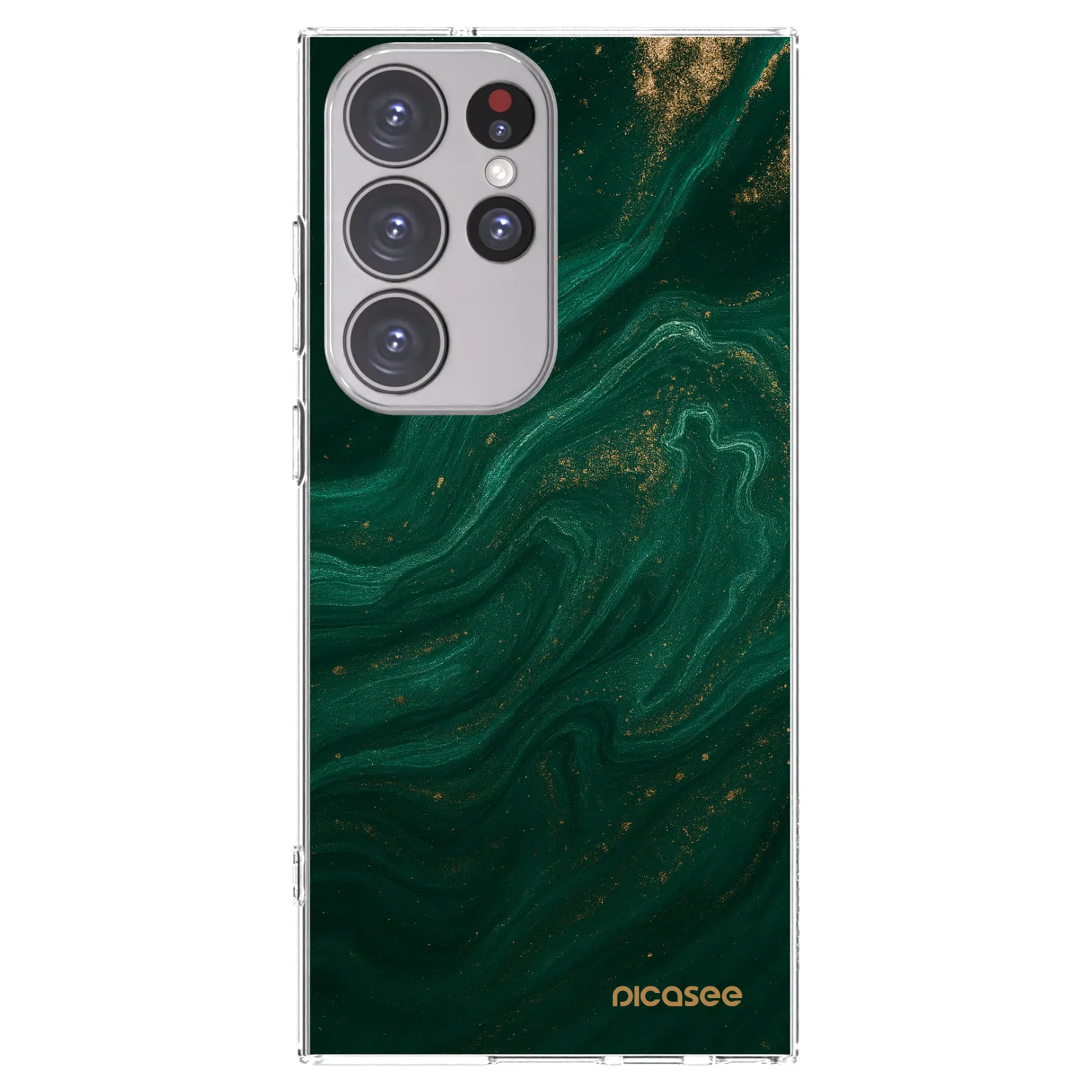 Picasee διαφανής θήκη σιλικόνης Samsung Galaxy S23 Ultra 5G - Green