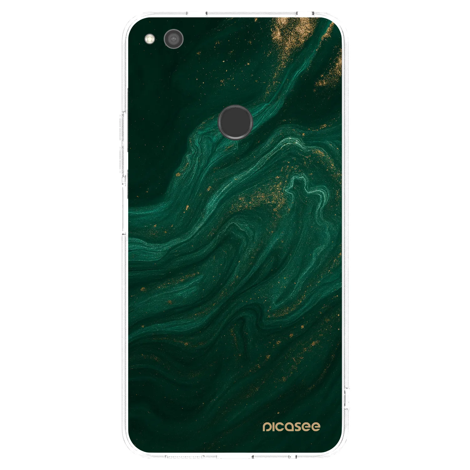 Picasee διαφανής θήκη σιλικόνης Huawei P9 Lite 2017 - Green