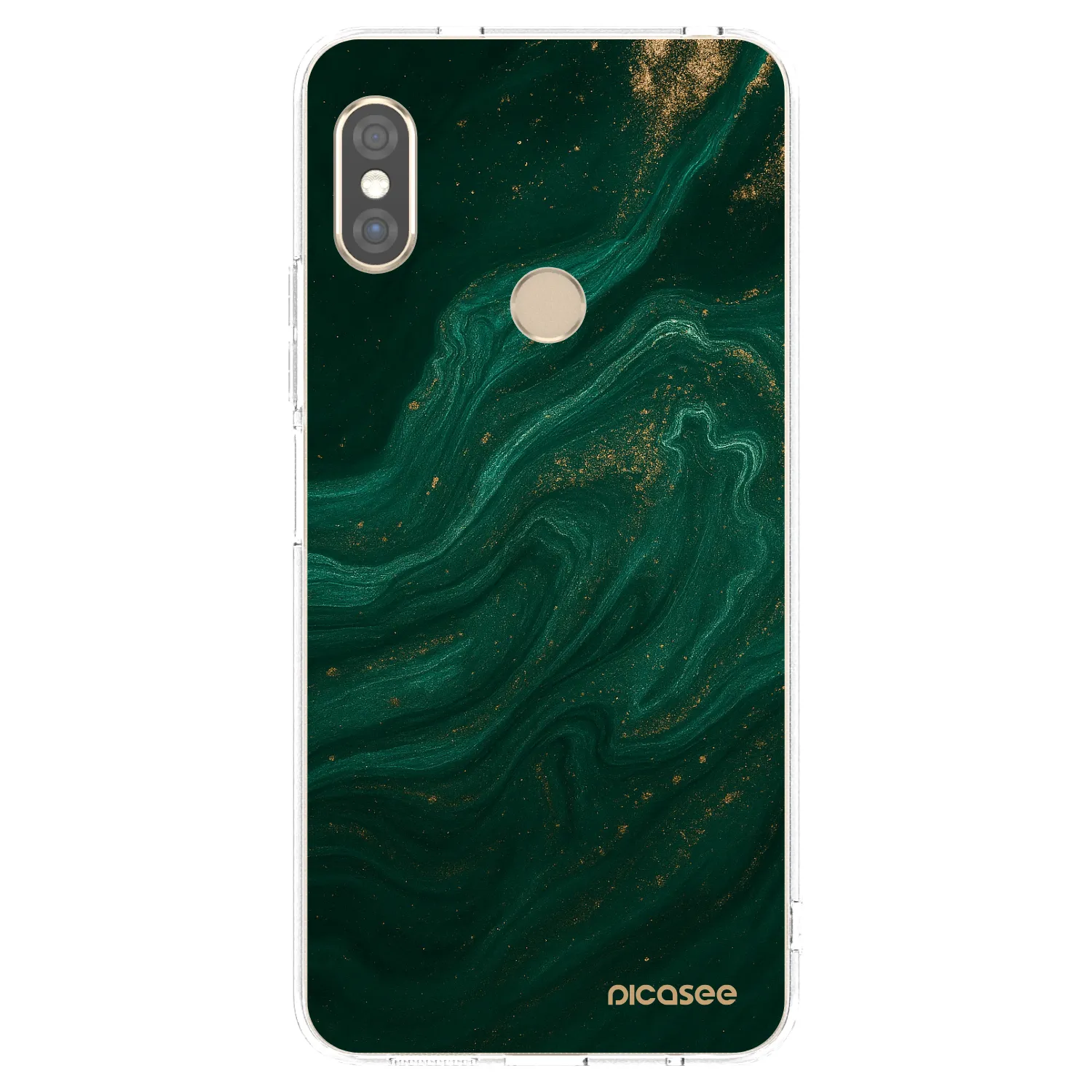 Picasee διαφανής θήκη σιλικόνης Xiaomi Redmi Note 5 Global - Green