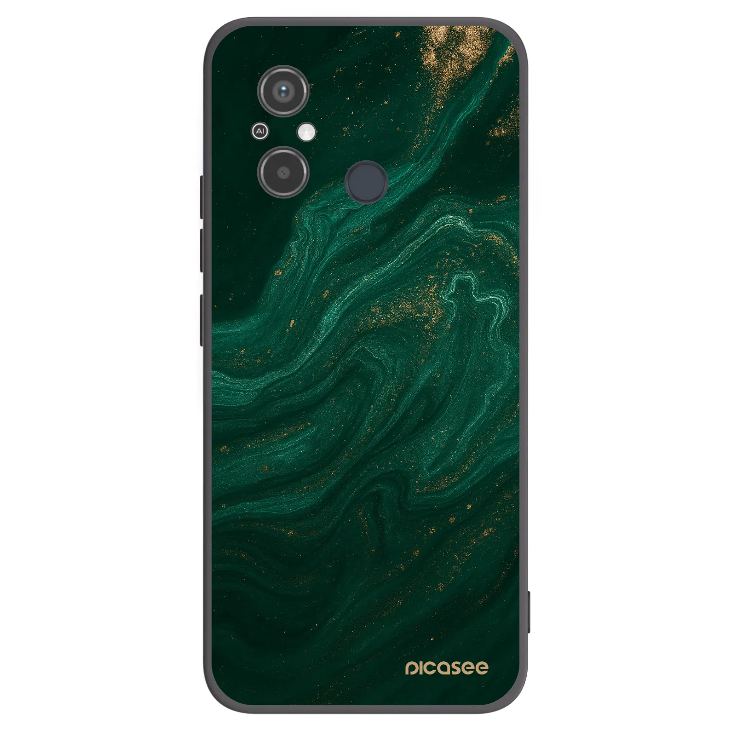 Picasee Μαύρη θήκη σιλικόνης για Xiaomi Redmi 12C - Green