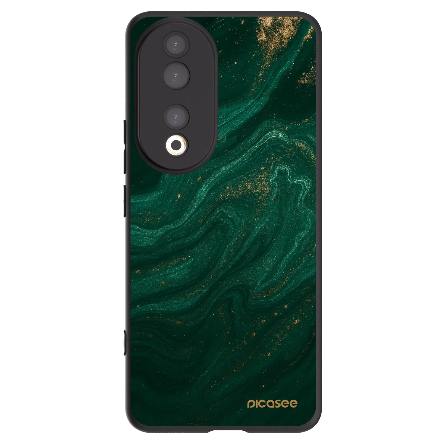 Picasee Μαύρη θήκη σιλικόνης για Honor 90 5G - Green