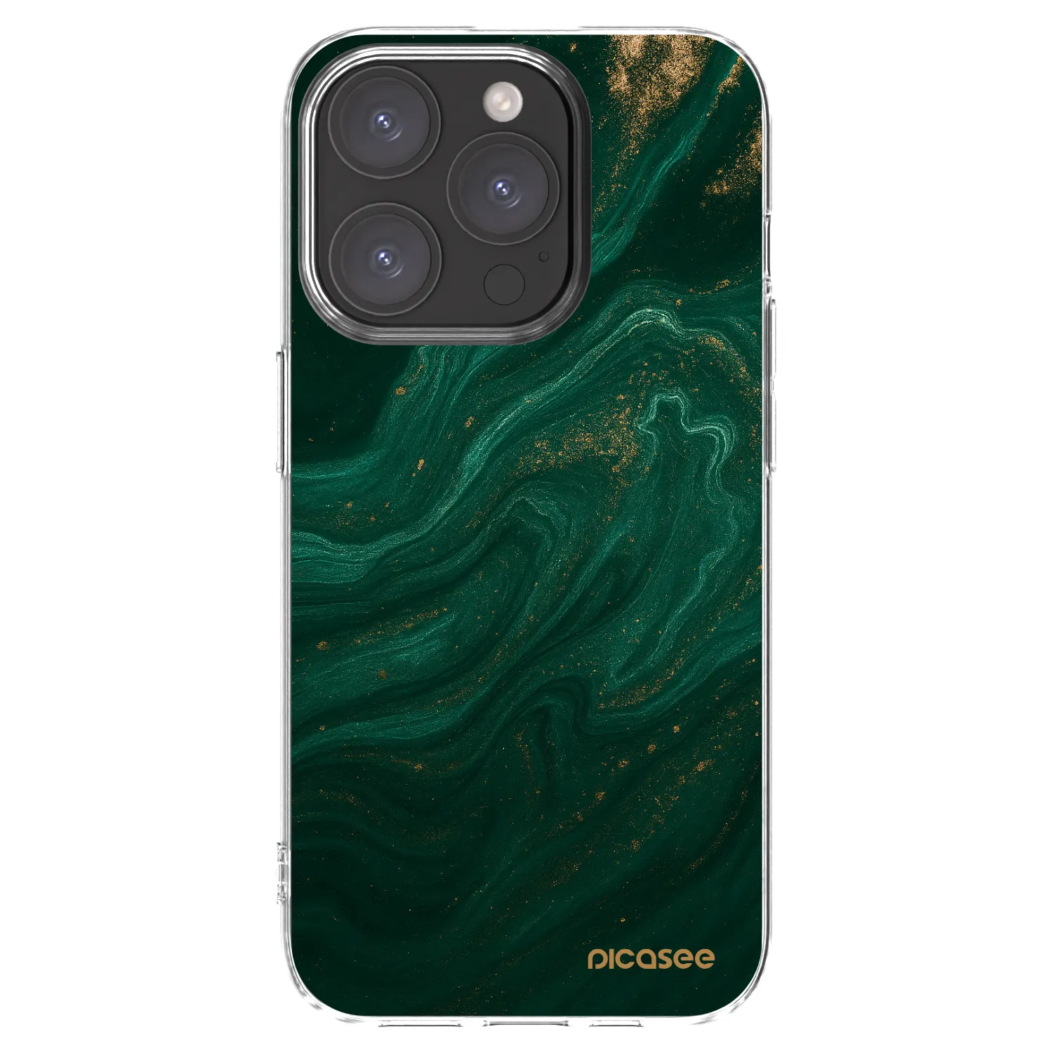 Picasee διαφανής θήκη σιλικόνης Apple iPhone 15 Pro - Green