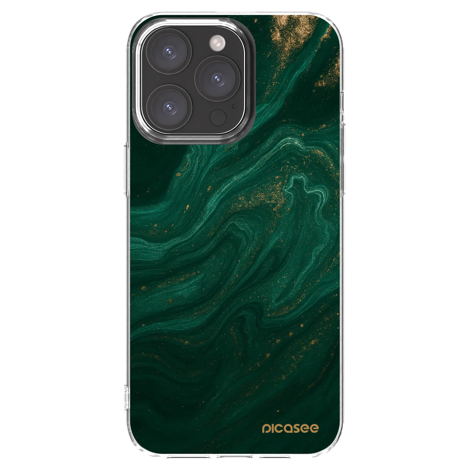 Picasee διαφανής θήκη σιλικόνης Apple iPhone 15 Pro Max - Green