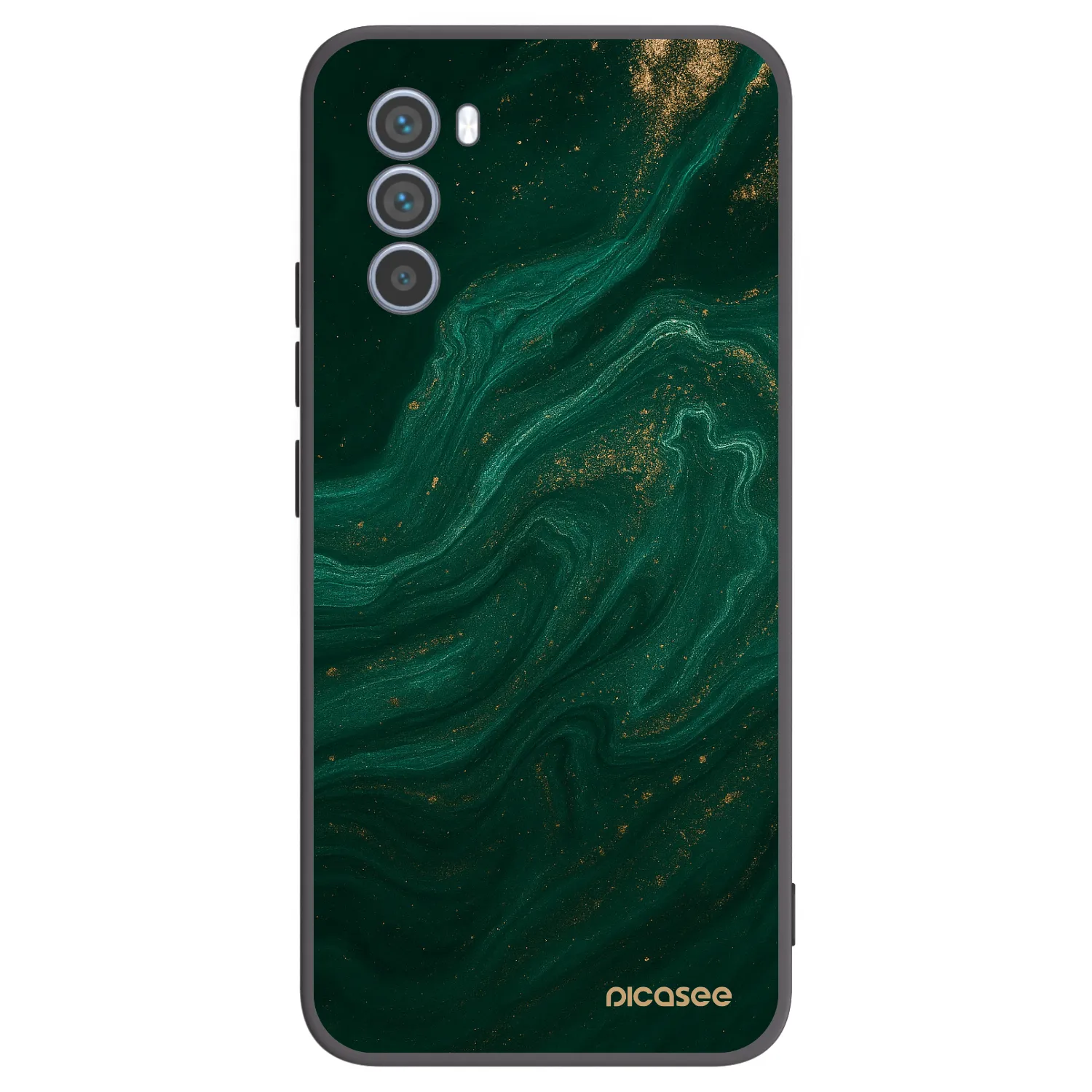 Picasee Μαύρη θήκη σιλικόνης για Motorola Moto G62 - Green