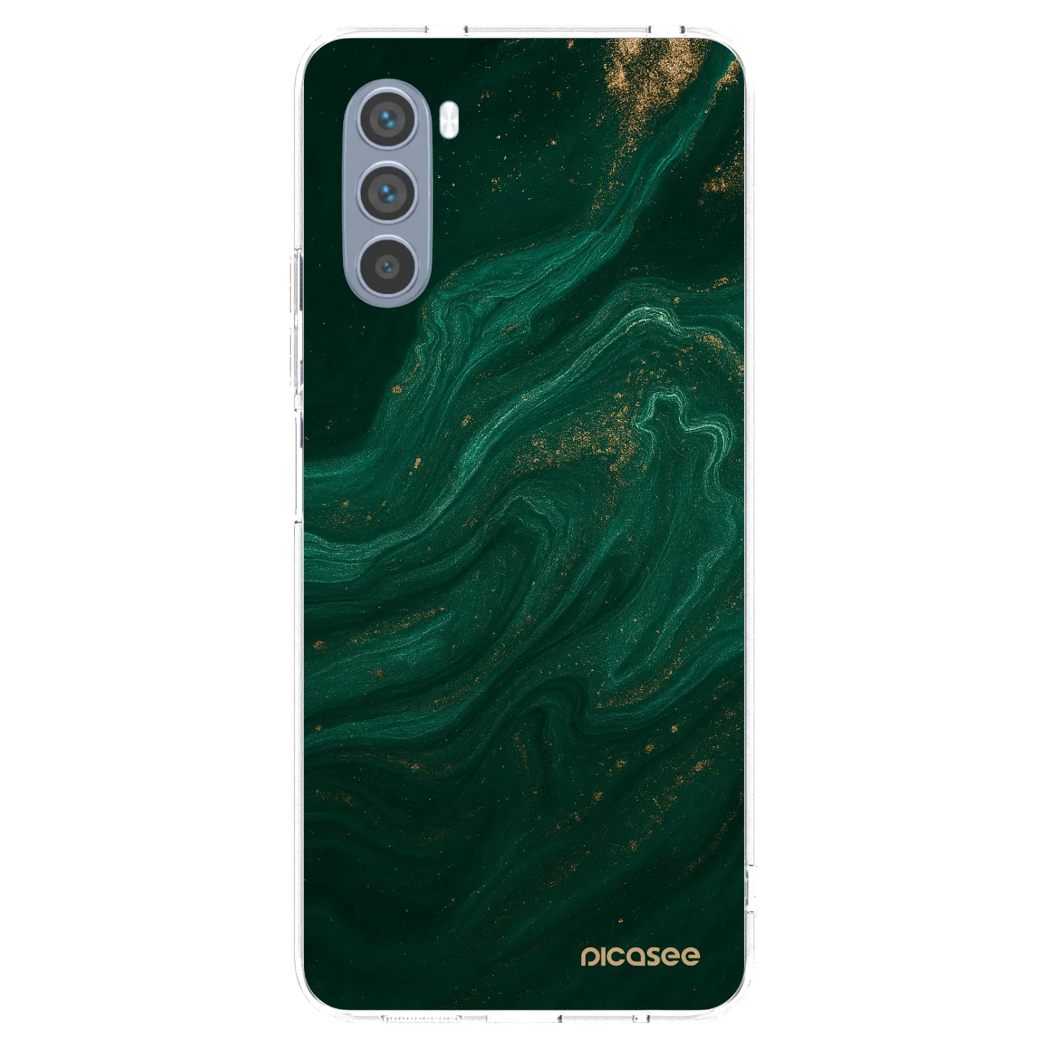 Picasee διαφανής θήκη σιλικόνης Motorola Moto G62 - Green