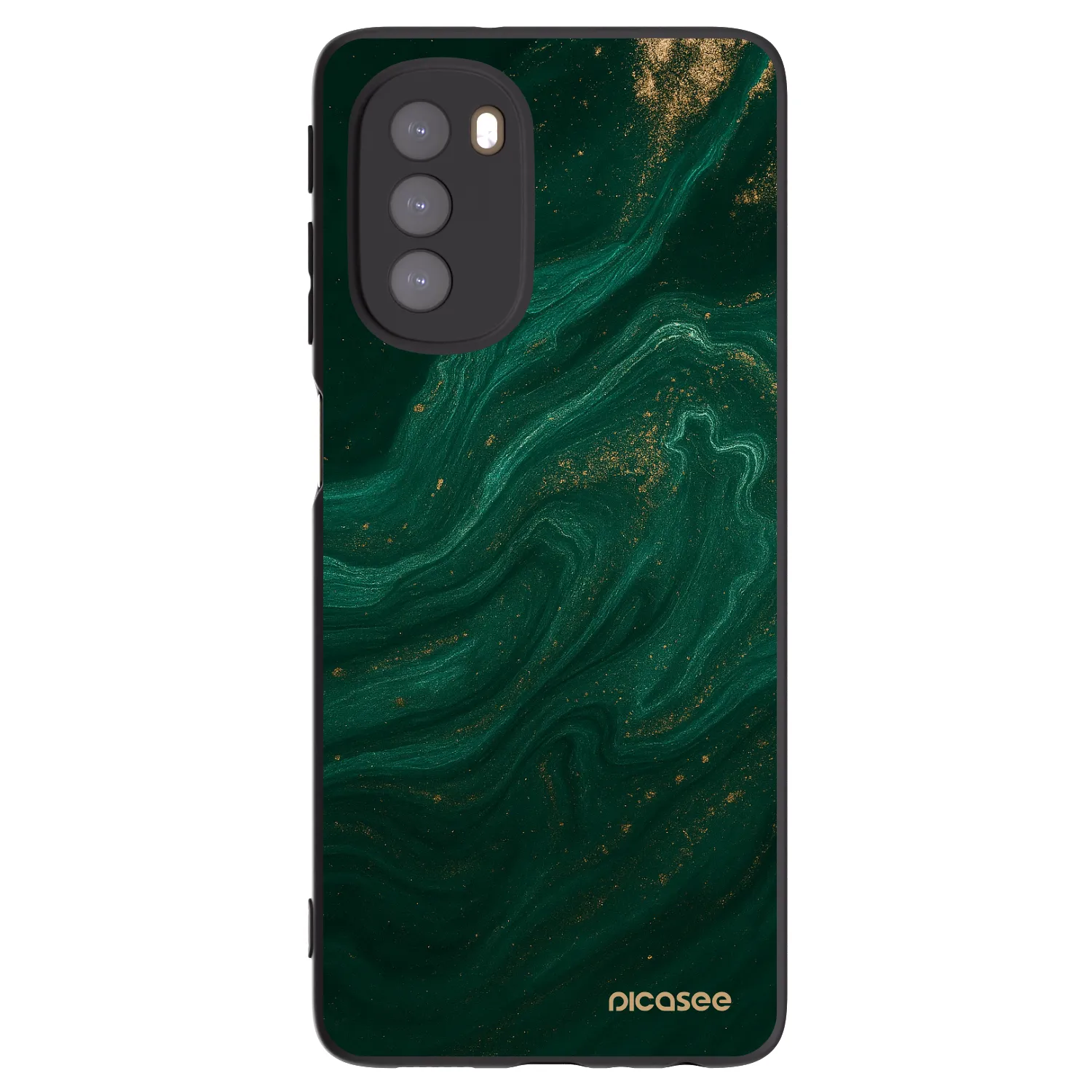 Picasee Μαύρη θήκη σιλικόνης για Motorola Moto G51 - Green