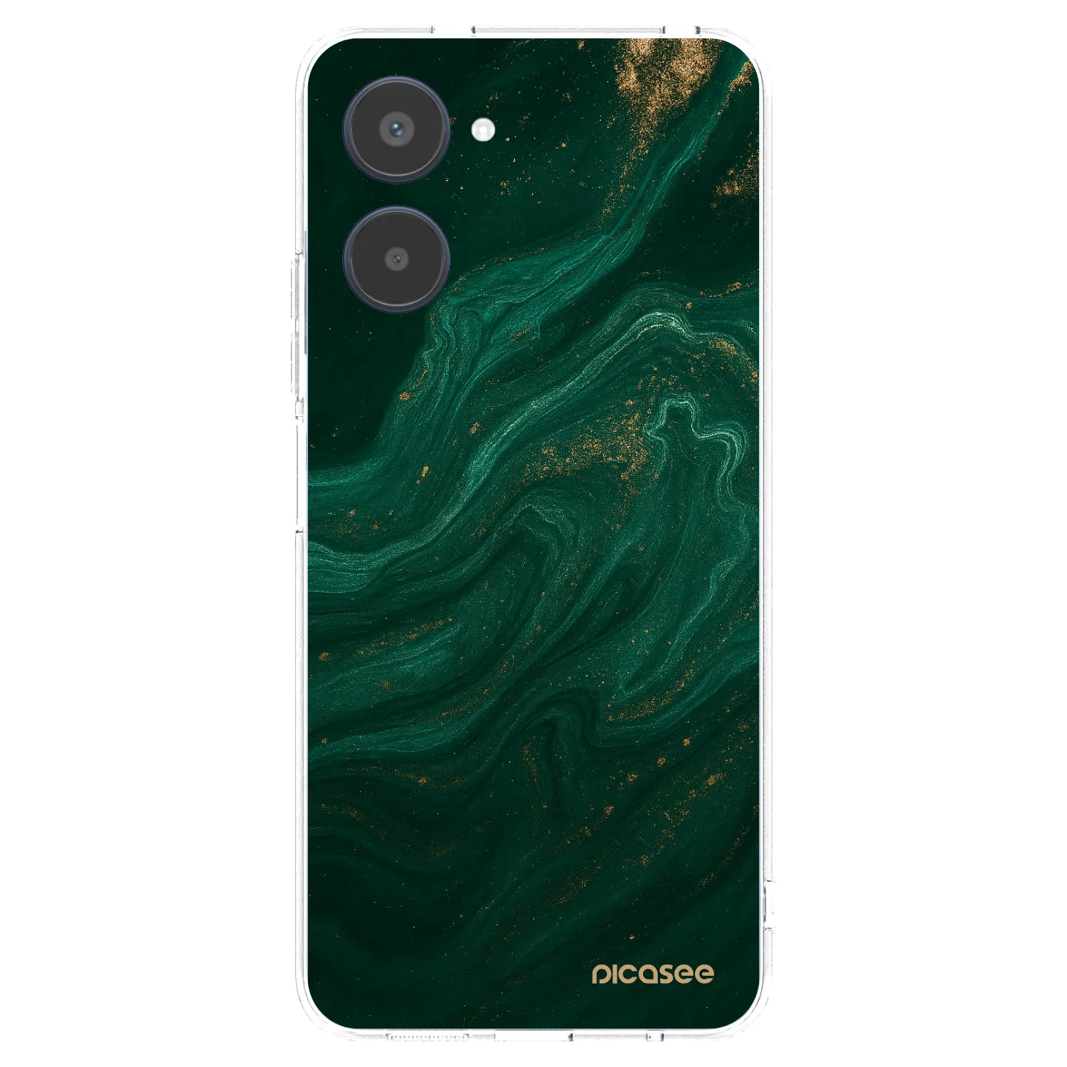 Picasee διαφανής θήκη σιλικόνης Realme 10 4G - Green