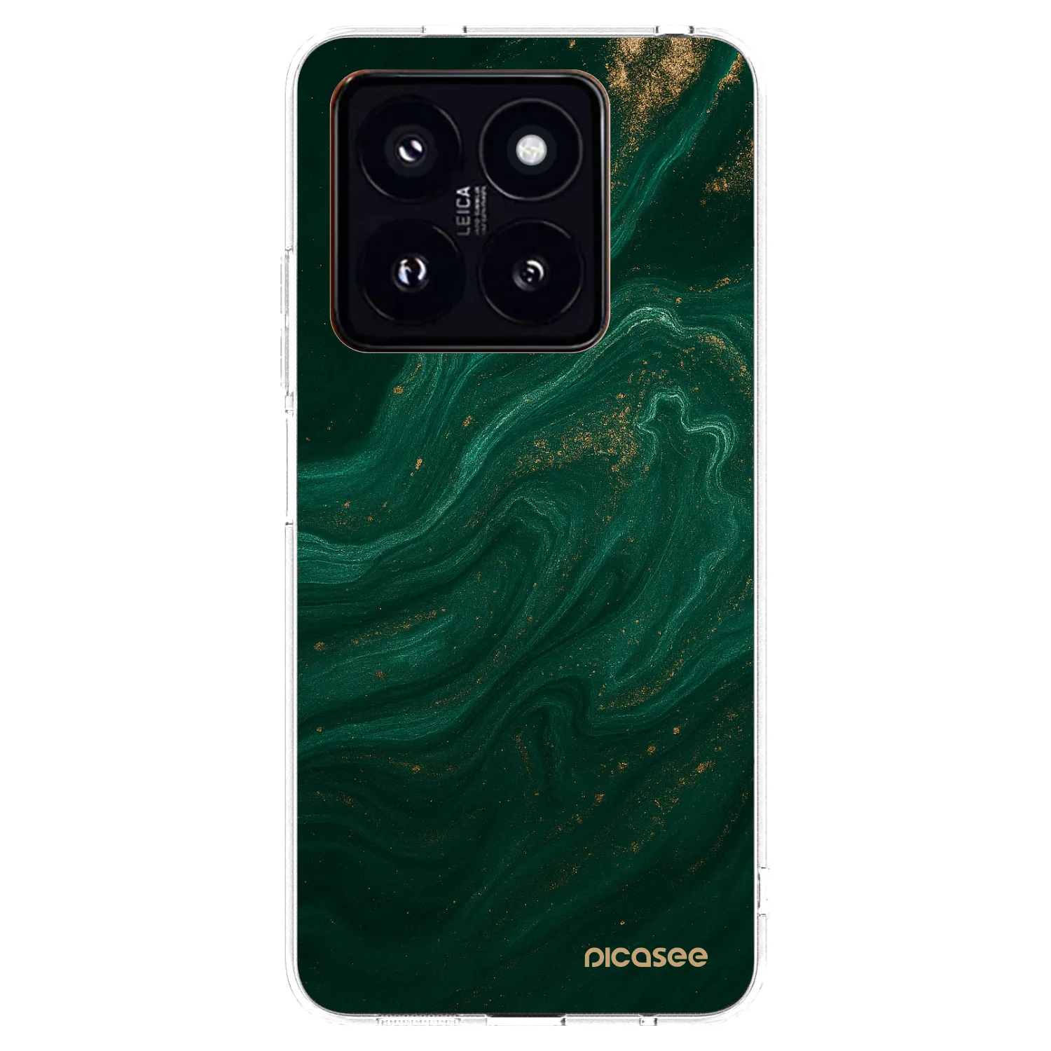 Picasee διαφανής θήκη σιλικόνης Xiaomi 14 Pro - Green