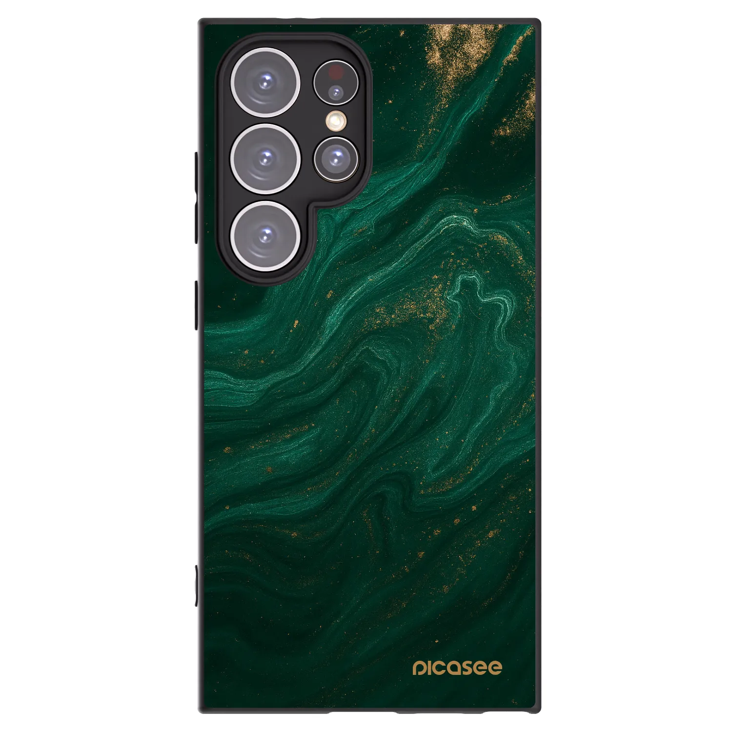 Picasee Μαύρη θήκη σιλικόνης για Samsung Galaxy S24 Ultra S928B 5G - Green