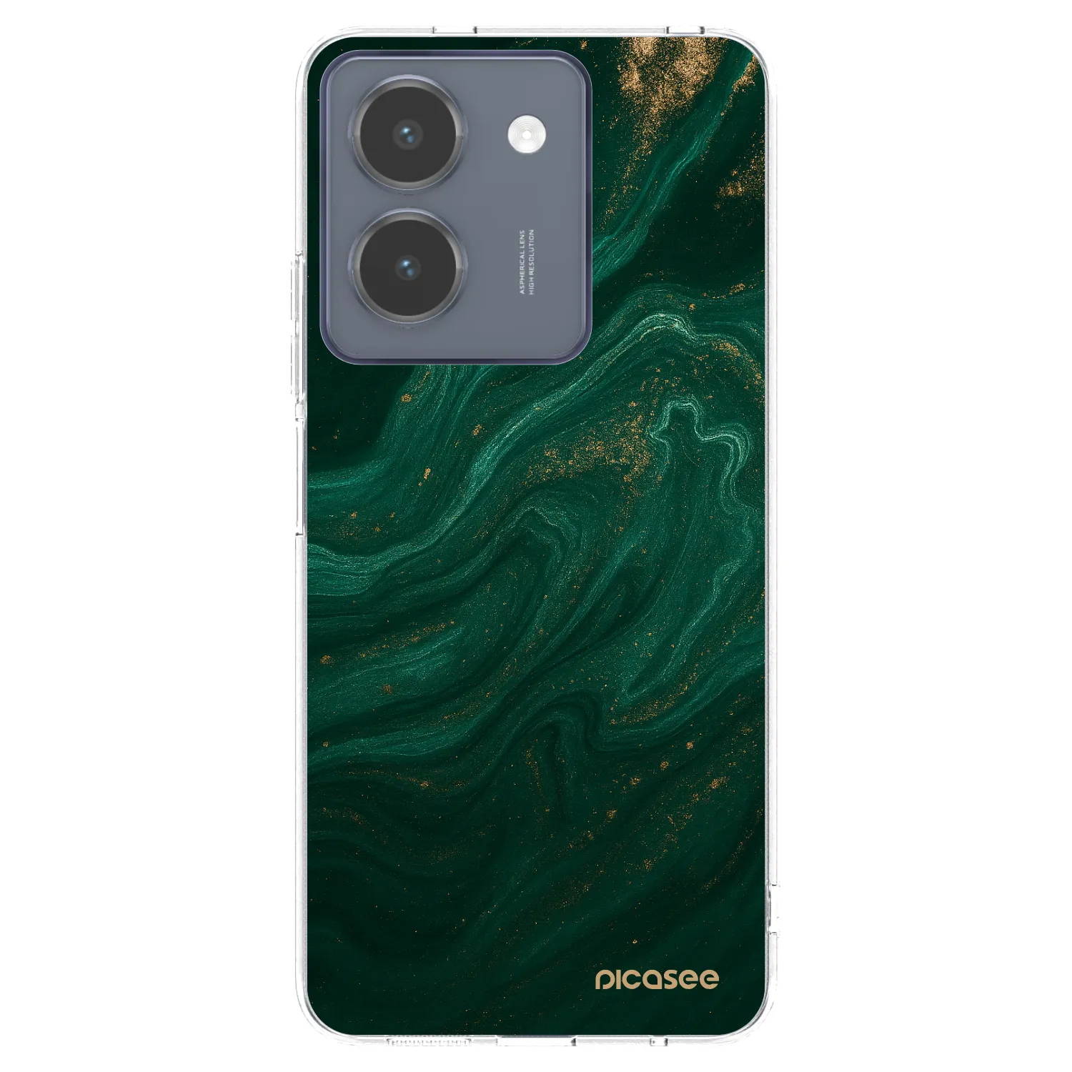 Picasee διαφανής θήκη σιλικόνης Vivo Y36 4G - Green