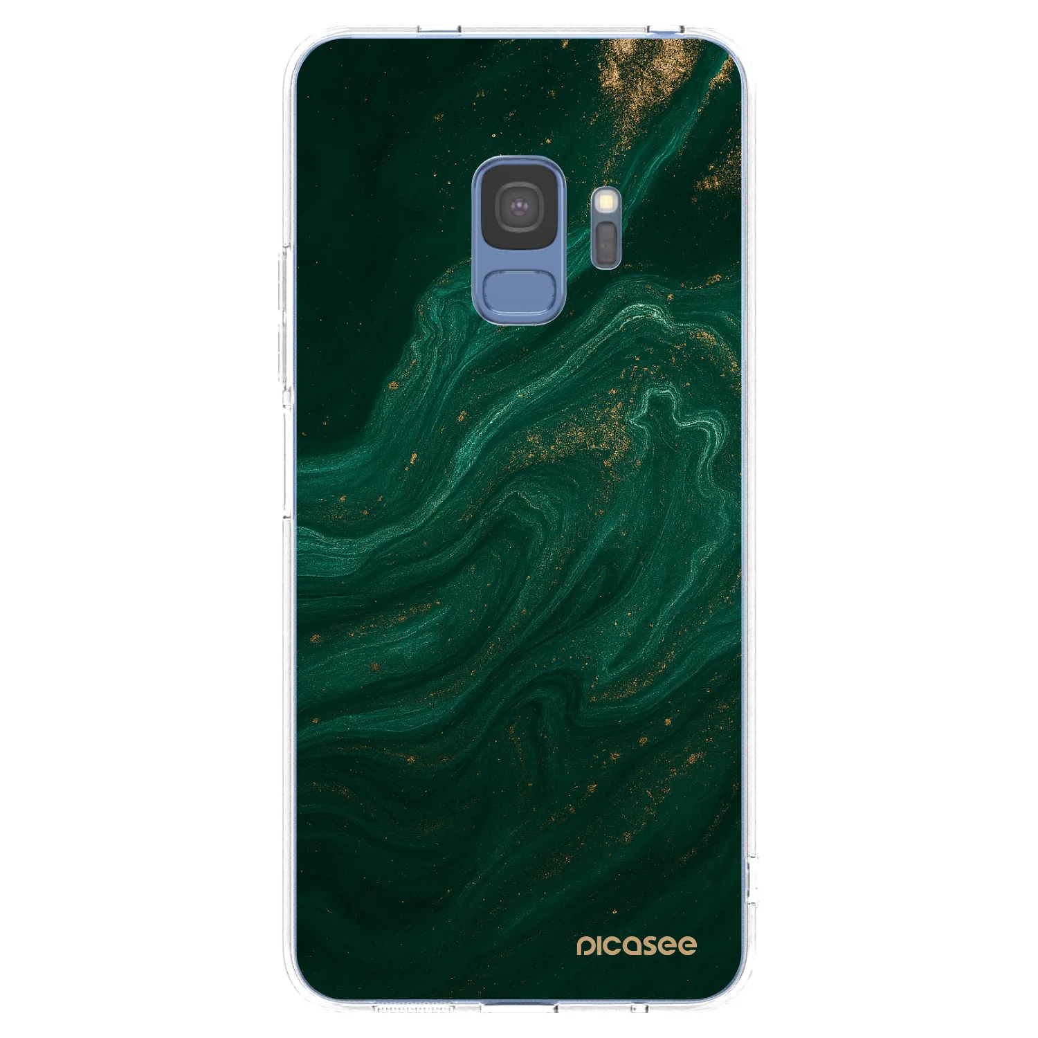 Picasee διαφανής θήκη σιλικόνης Samsung Galaxy S9 G960F - Green