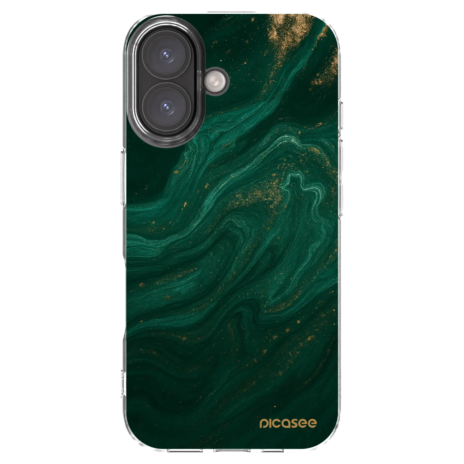 Picasee διαφανής θήκη σιλικόνης Apple iPhone 16 - Green
