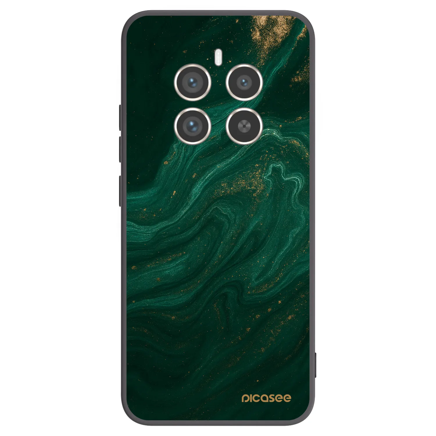 Picasee Μαύρη θήκη σιλικόνης για Realme 12 Pro 5G - Green