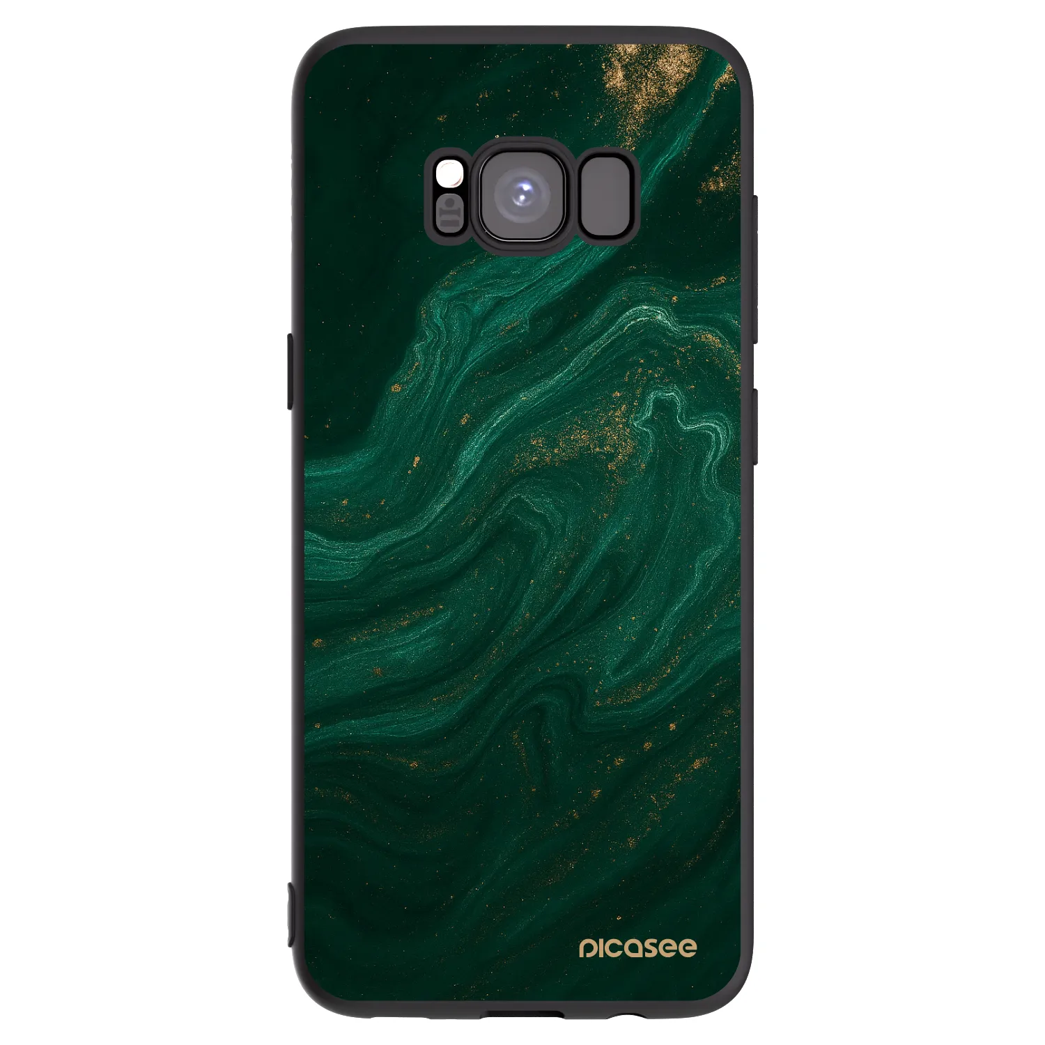 Picasee Μαύρη θήκη σιλικόνης για Samsung Galaxy S8 G950F - Green