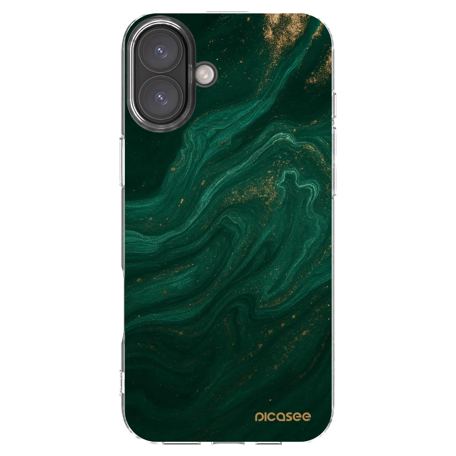 Picasee διαφανής θήκη σιλικόνης Apple iPhone 16 Plus - Green
