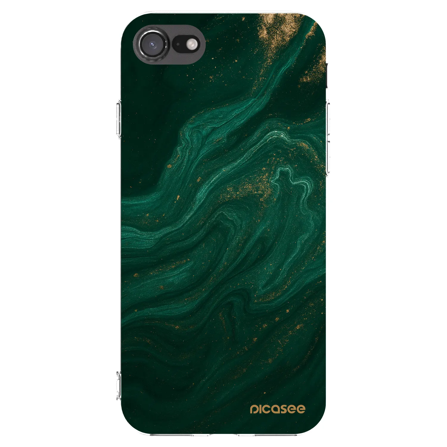 Picasee διαφανής θήκη σιλικόνης Apple iPhone 7 - Green