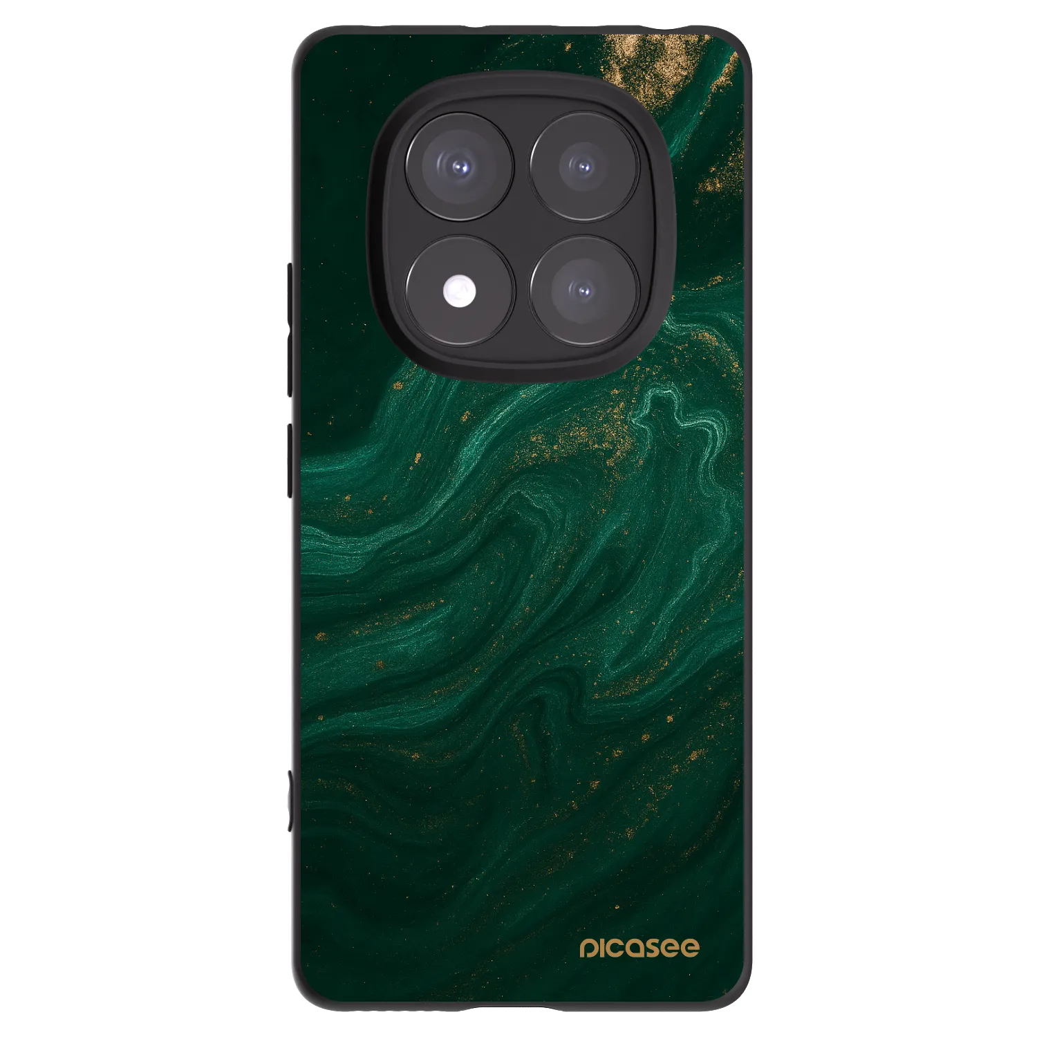Picasee Μαύρη θήκη σιλικόνης για Xiaomi Redmi Note 14 Pro 5G - Green