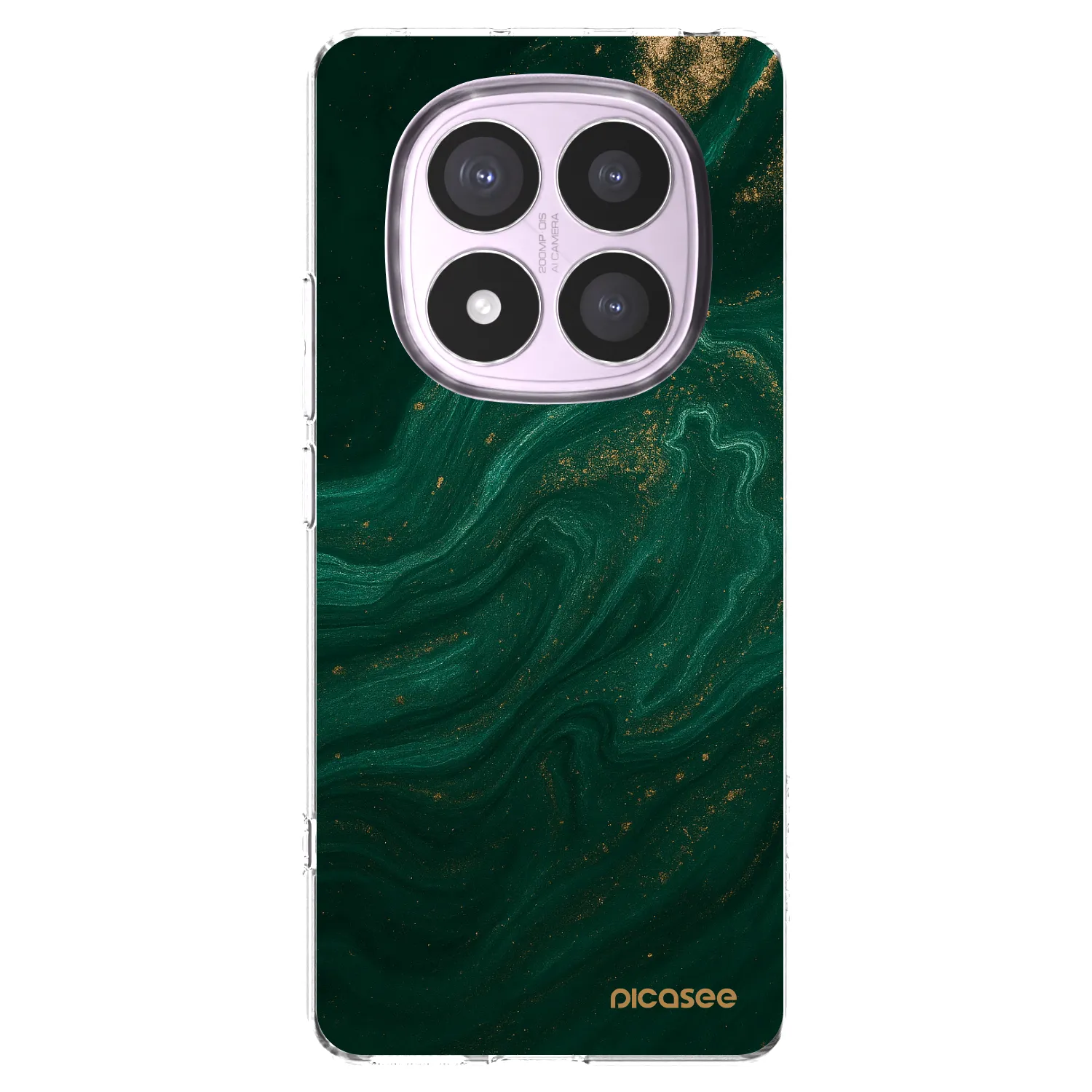 Picasee διαφανής θήκη σιλικόνης Xiaomi Redmi Note 14 Pro 5G - Green