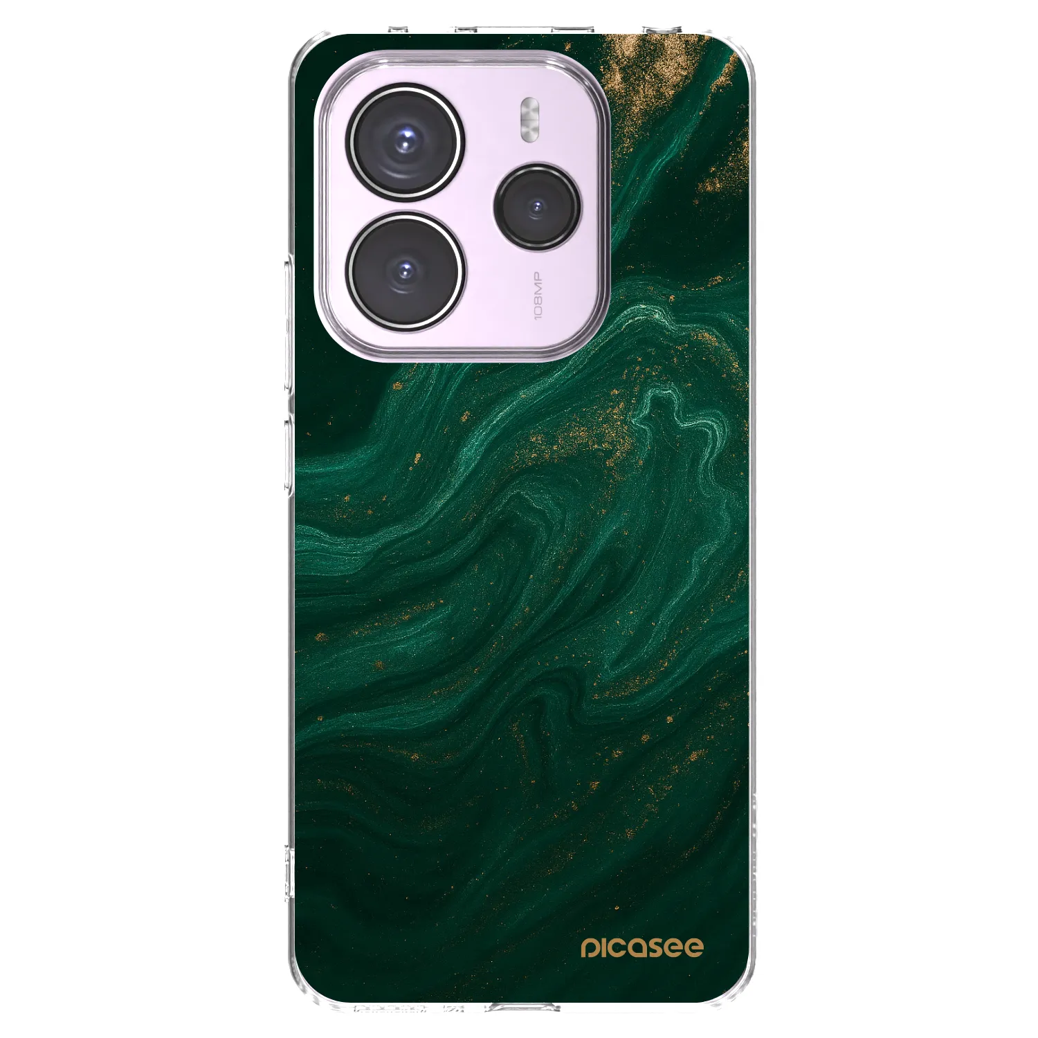 Picasee διαφανής θήκη σιλικόνης Xiaomi Redmi Note 14 5G - Green