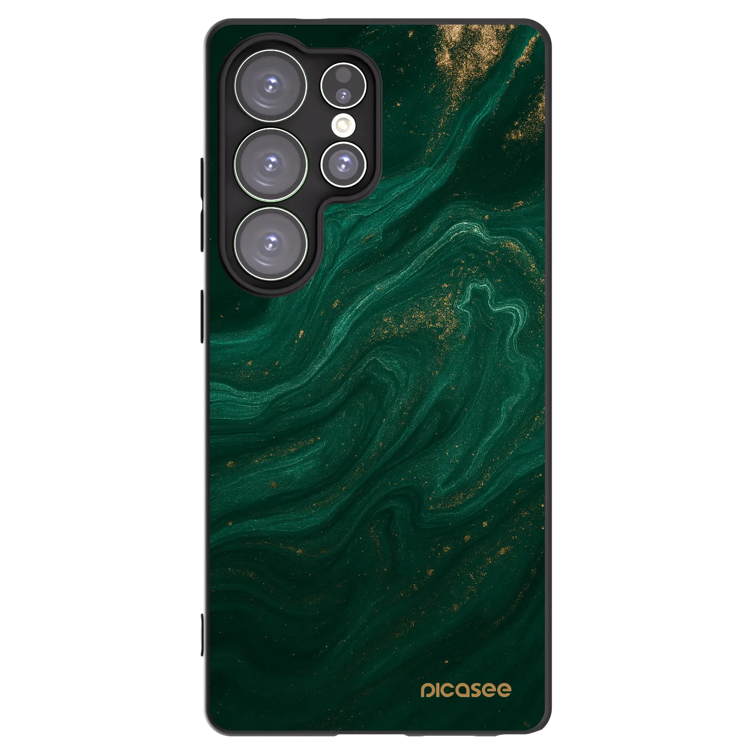 Picasee Μαύρη θήκη σιλικόνης για Samsung Galaxy S25 Ultra 5G - Green