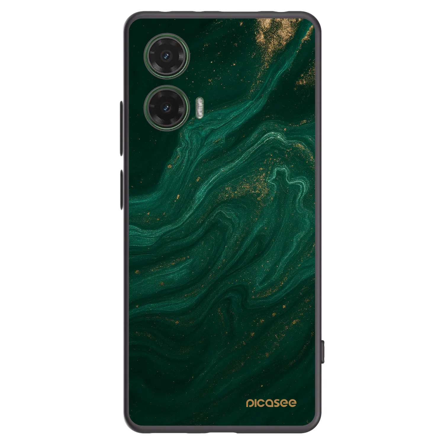Picasee Μαύρη θήκη σιλικόνης για Motorola Moto G35 5G - Green