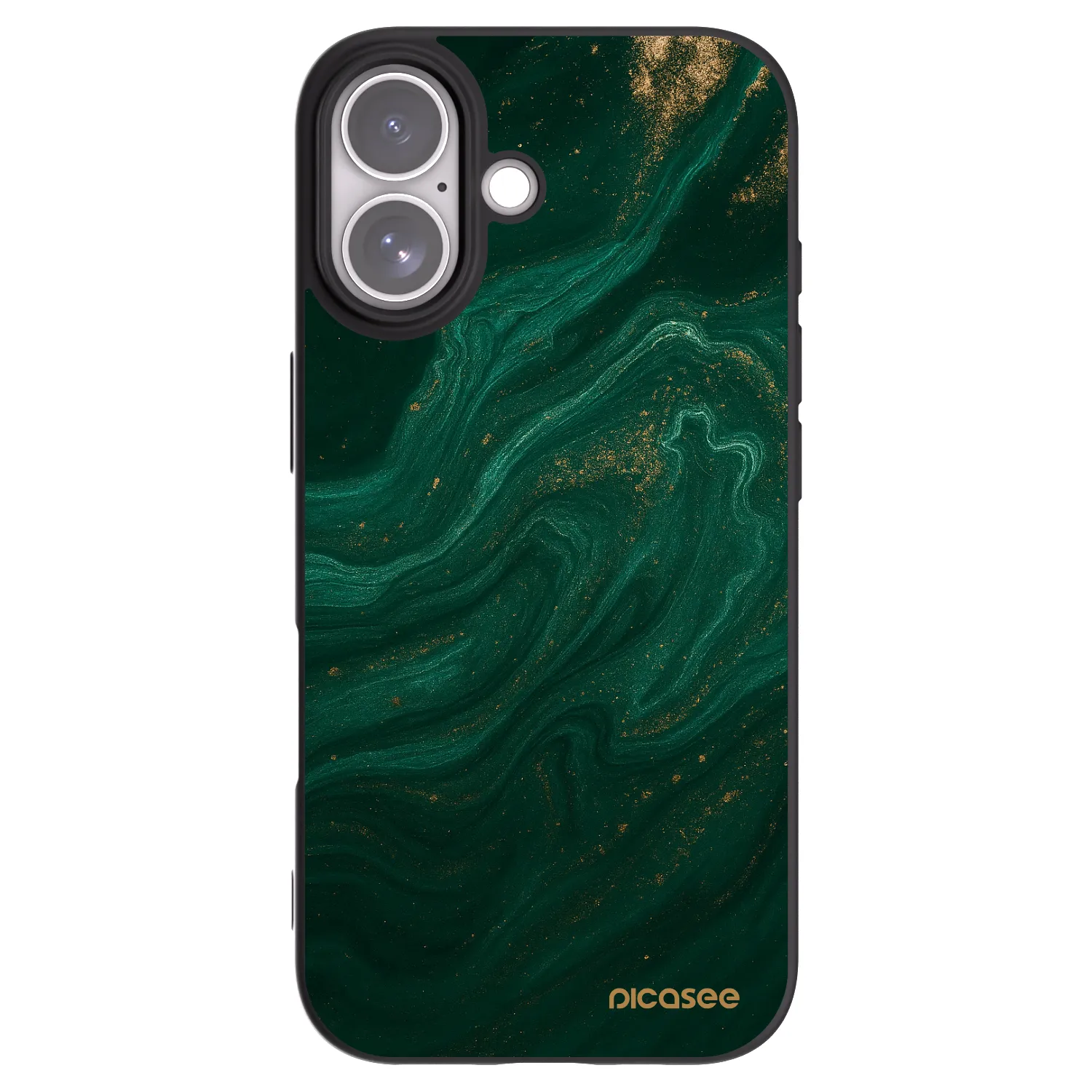 Picasee Μαύρη θήκη σιλικόνης για Apple iPhone 17 - Green