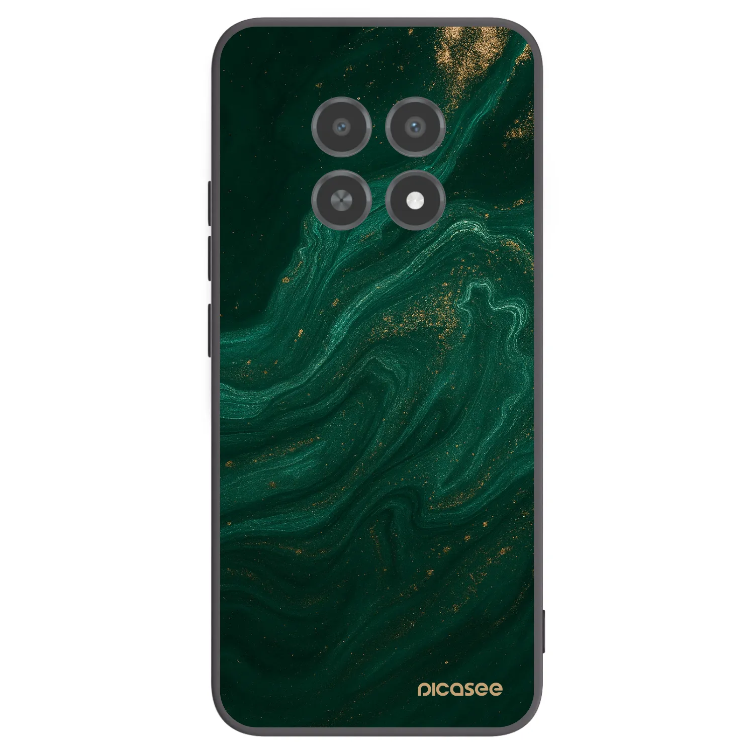 Picasee Μαύρη θήκη σιλικόνης για Realme 12X - Green