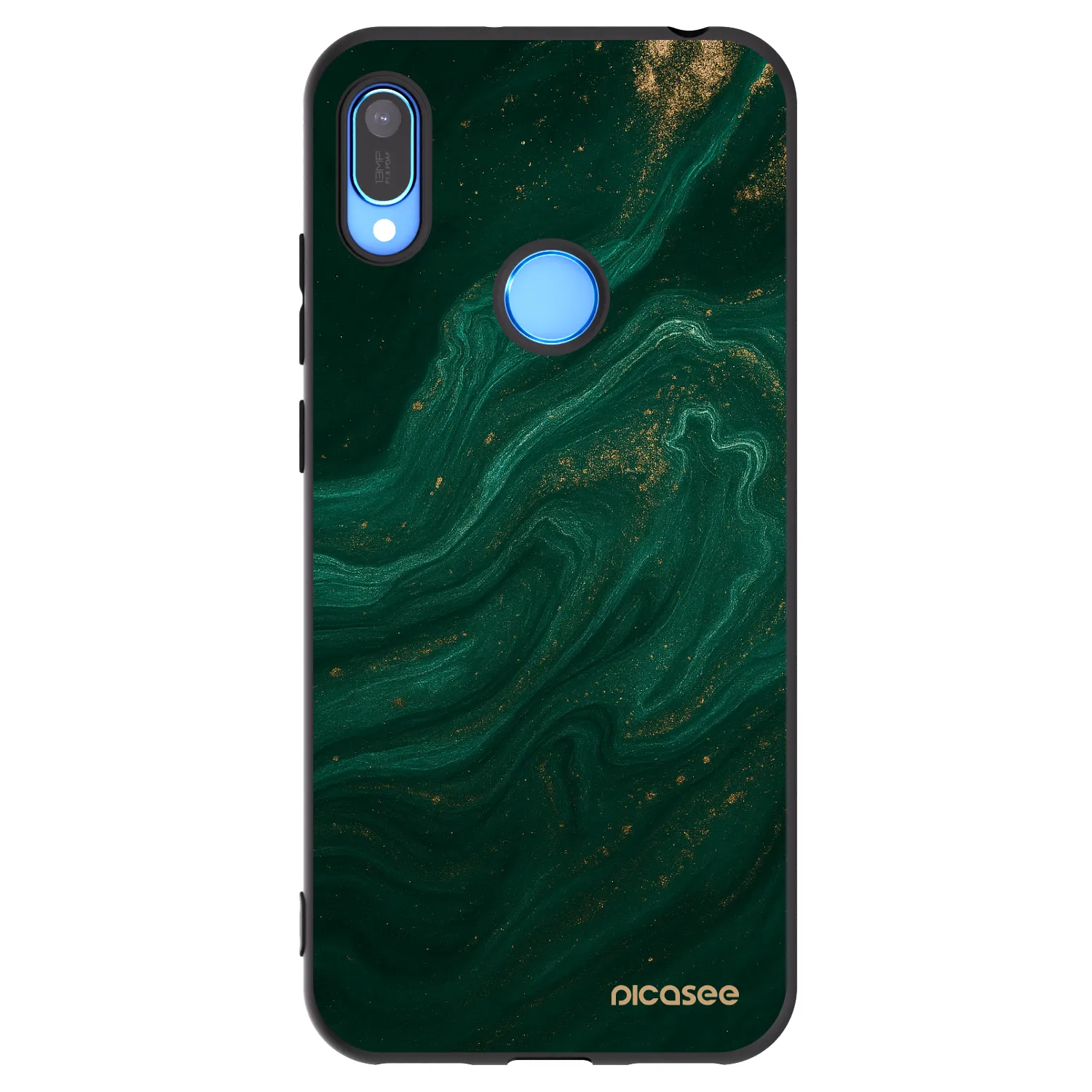 Picasee Μαύρη θήκη σιλικόνης για Huawei Y6 2019 - Green