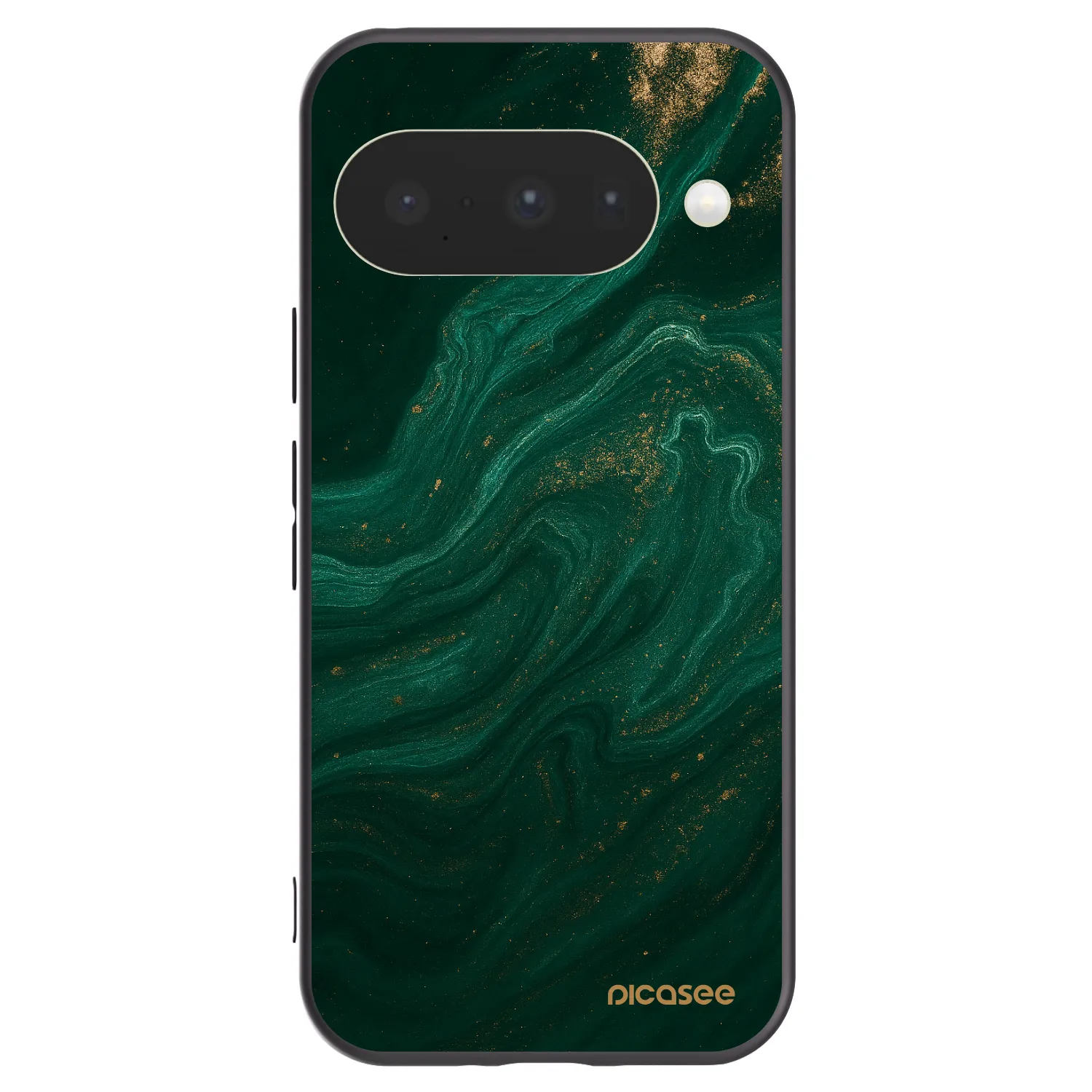 Picasee Μαύρη θήκη σιλικόνης για Google Pixel 10 - Green